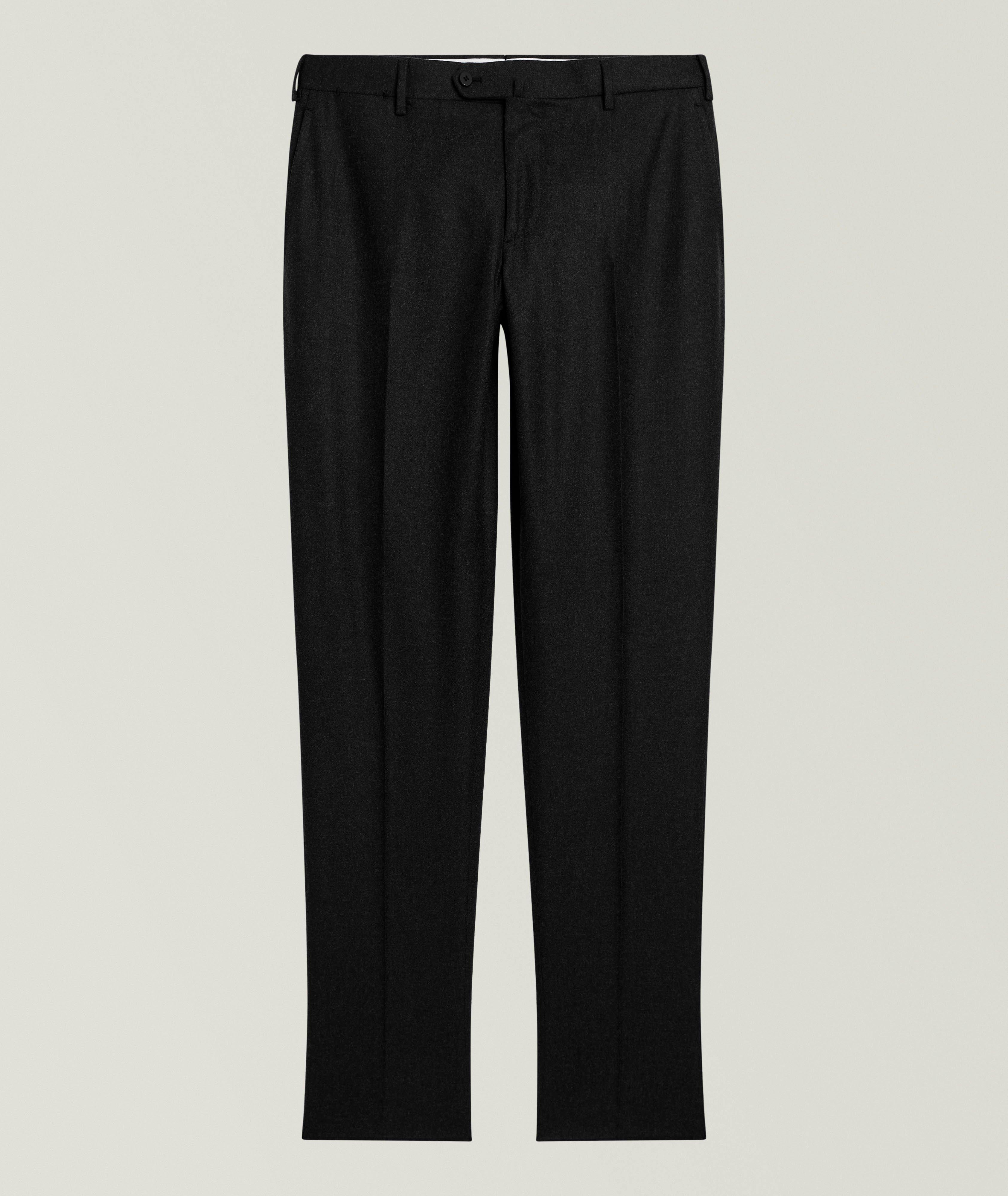 Isaia Mélange Flannel Wool-Cashmere Pants | Dress Pants | Harry Rosen