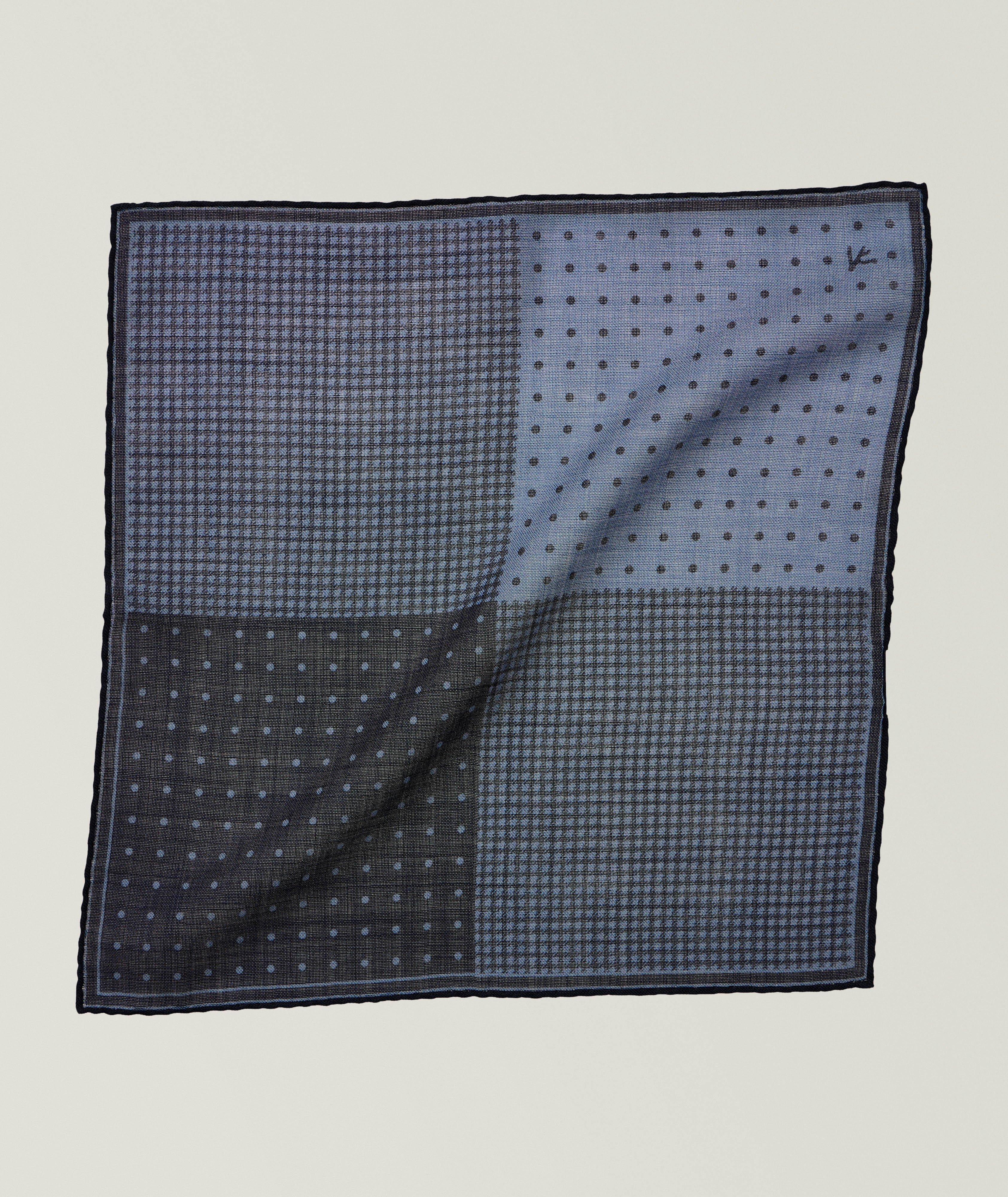 Printed Wool Pocket Square image 0