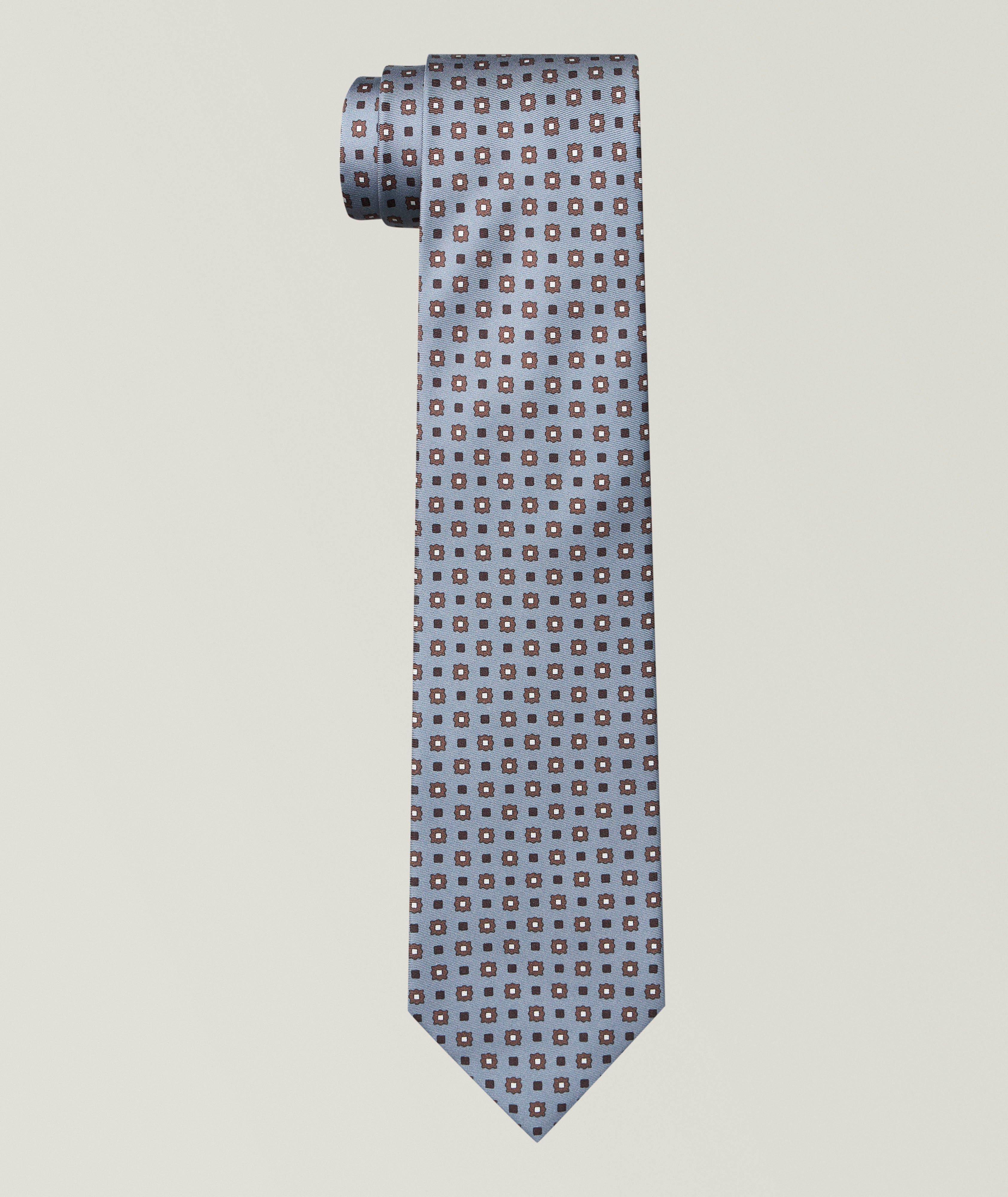 Isaia Diamond Silk Tie