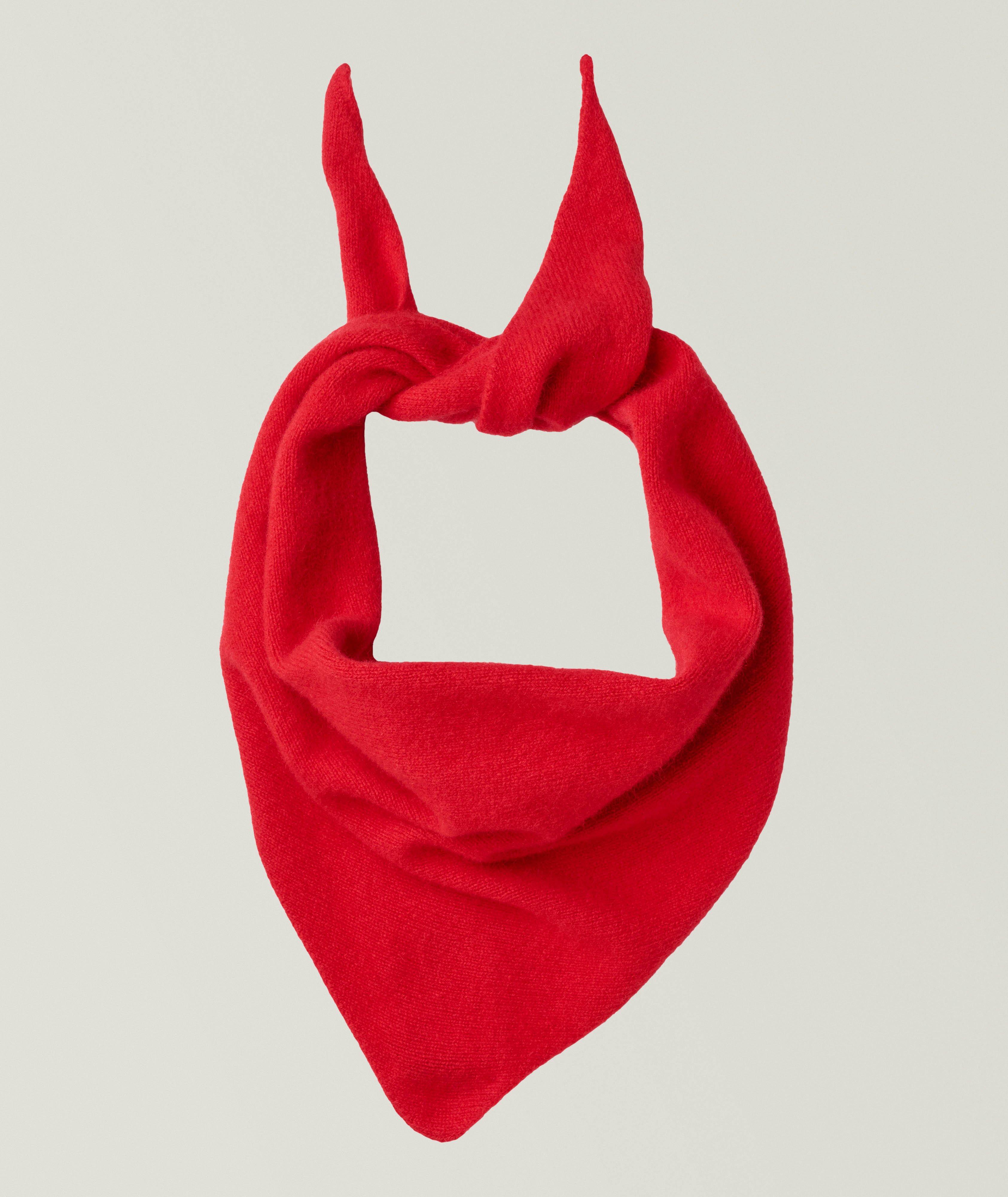 Le Bonnet Foulard bandana tricot en angora-laine