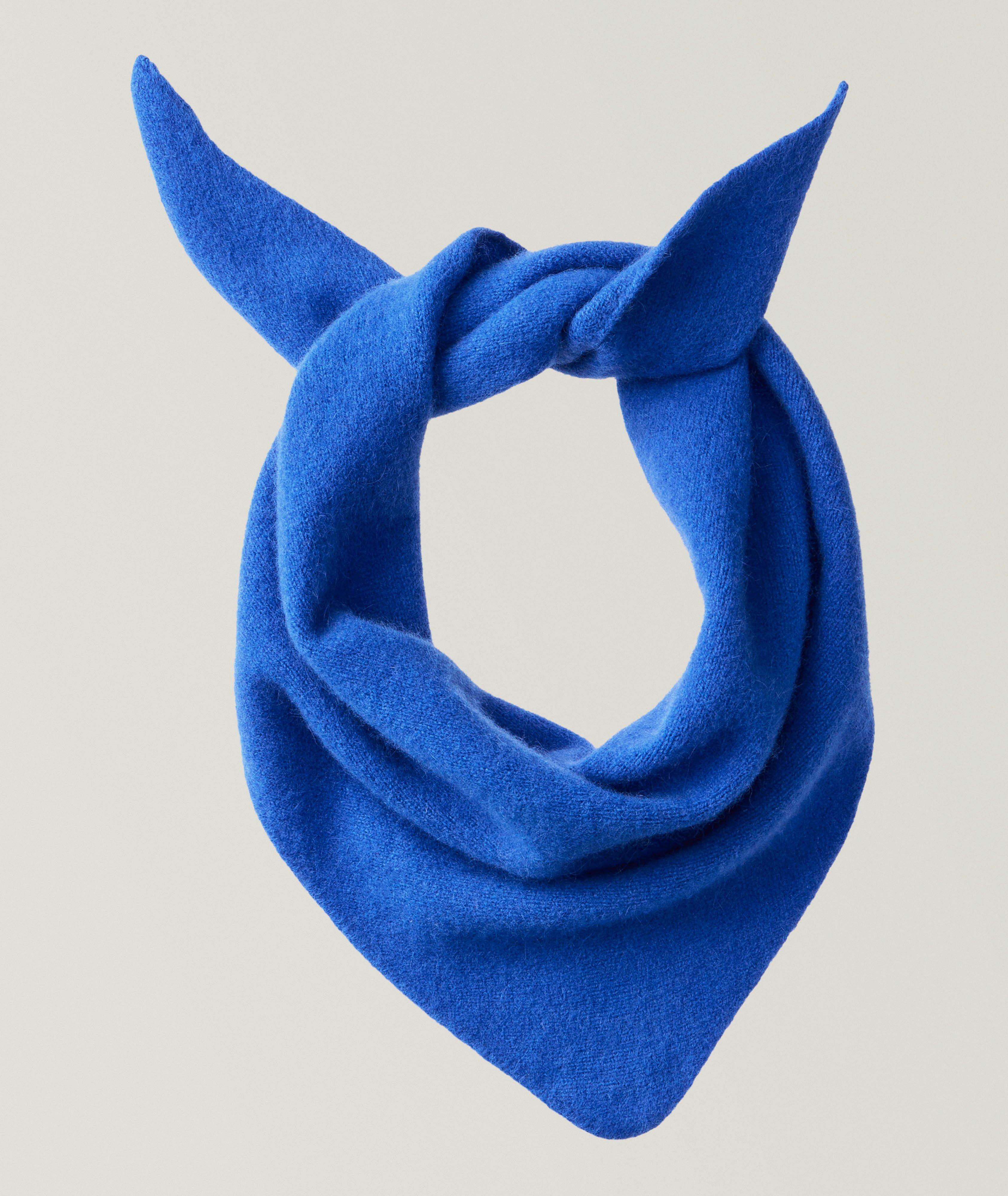 Le Bonnet Foulard bandana tricot en angora-laine