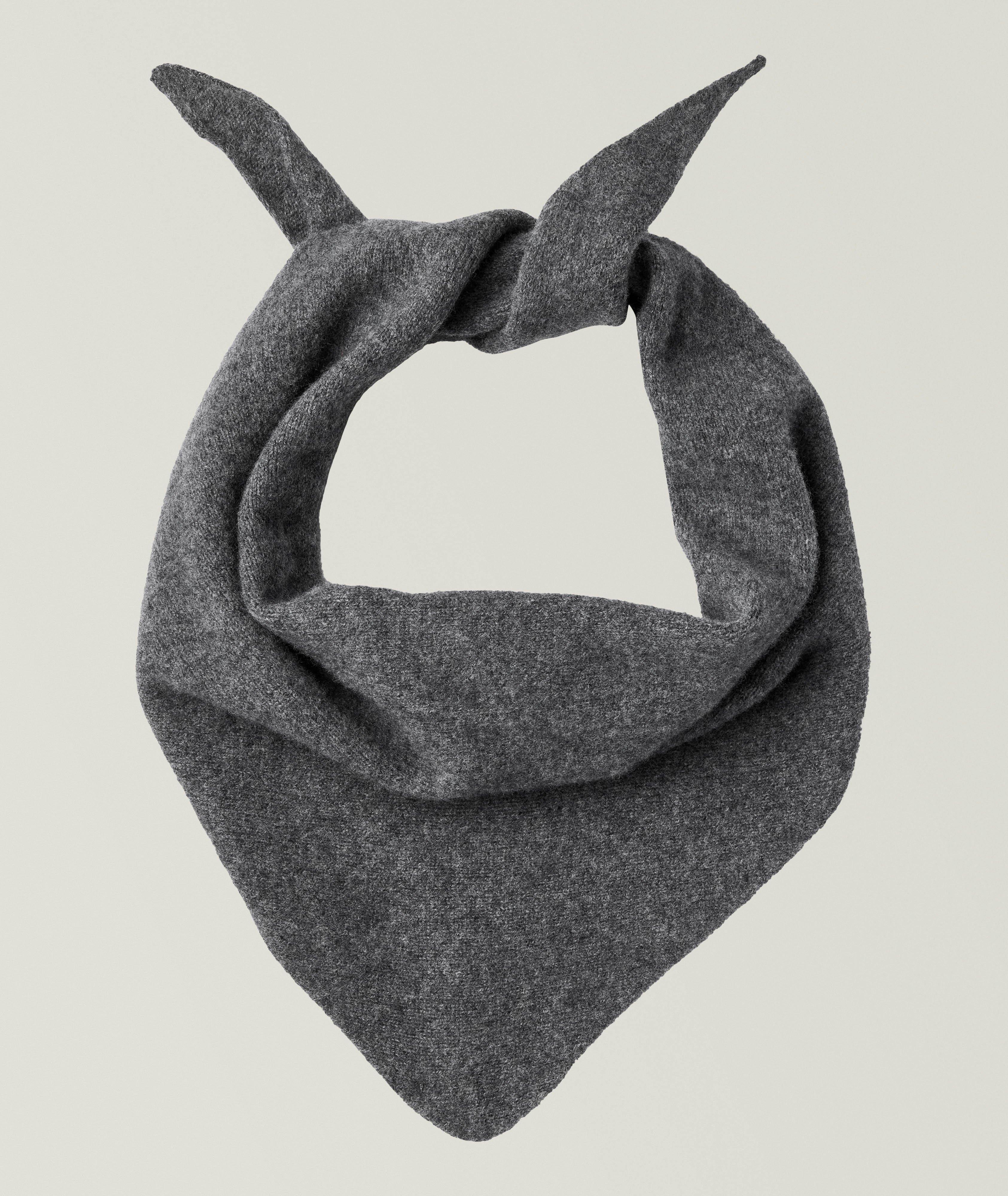 Le Bonnet Foulard bandana tricot en angora-laine