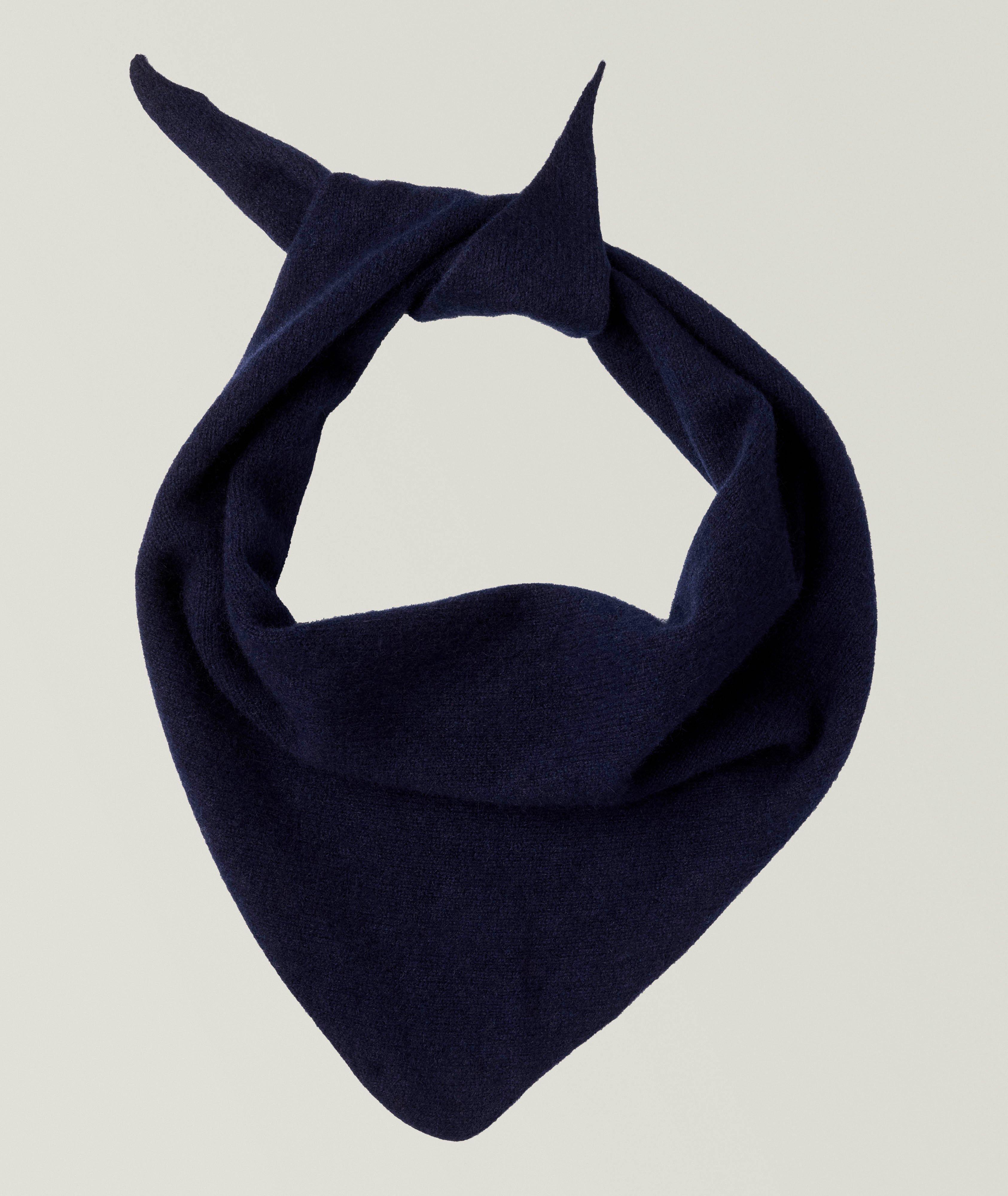 Le Bonnet Foulard bandana tricot en angora-laine