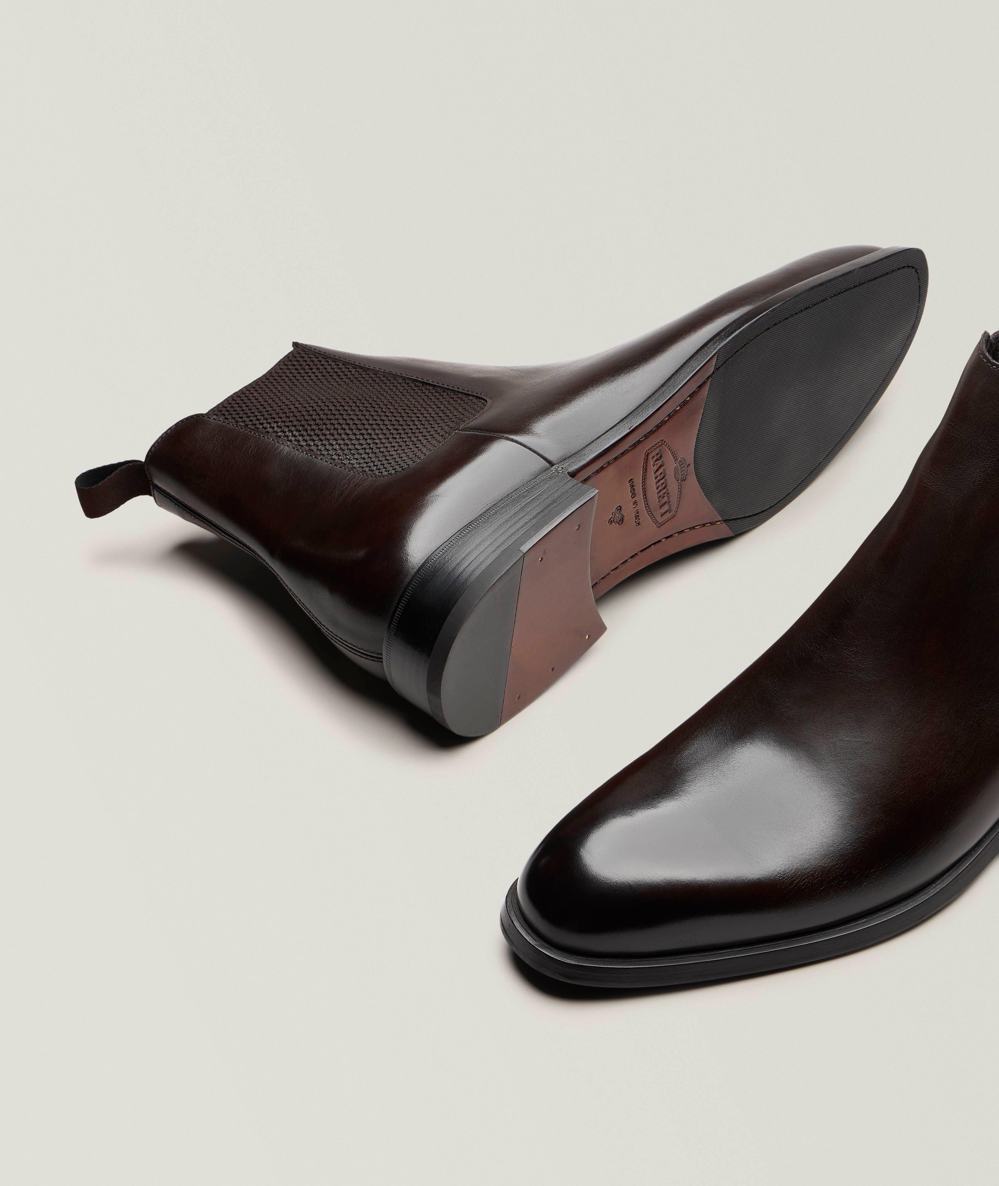 Woven Side Leather Chelsea Boots image 3