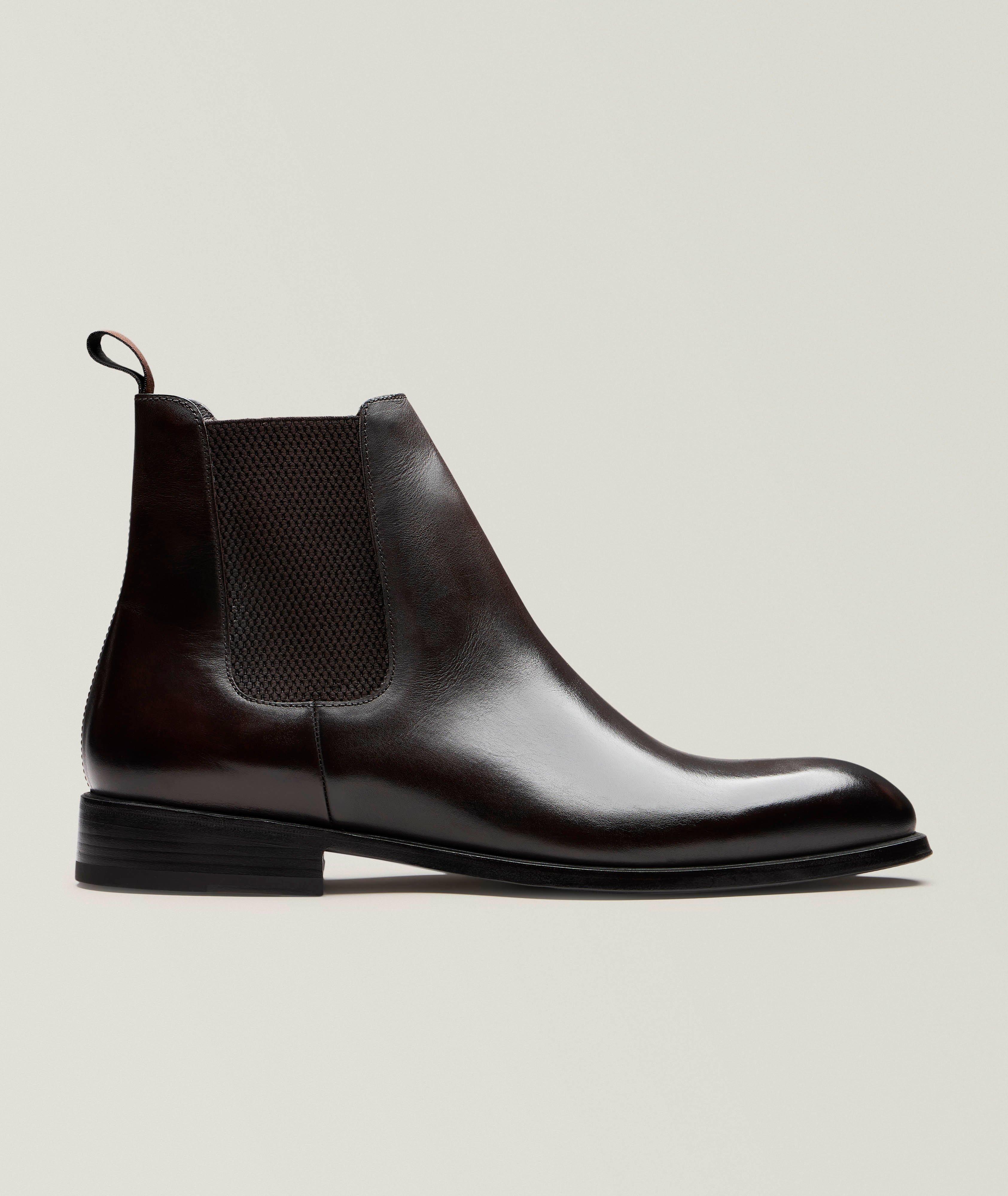 Barrett Woven Side Leather Chelsea Boots