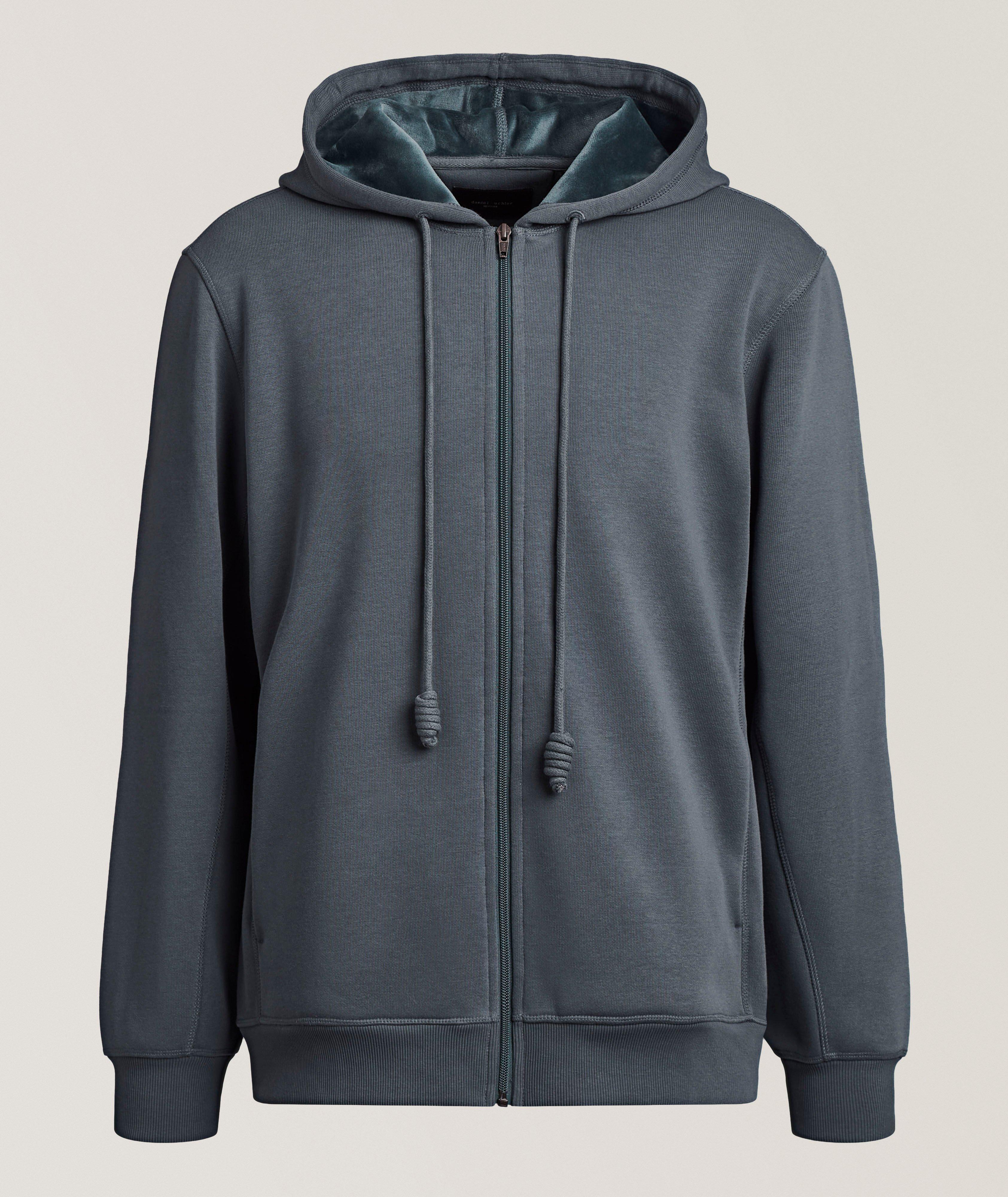 Velour-Lined Hooded Sweatshirt  image 0
