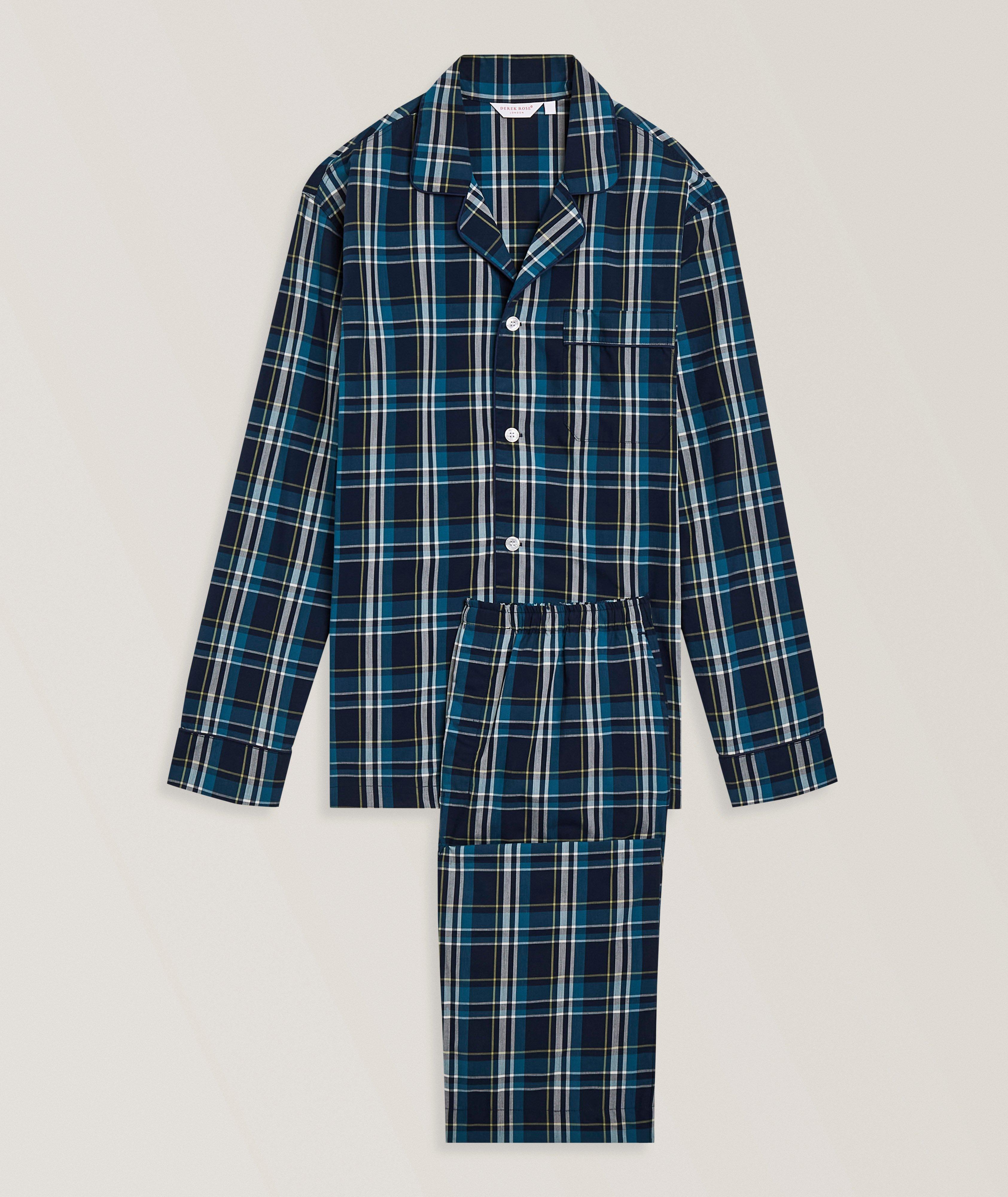 Derek Rose Ensemble de pyjama coton carreauté