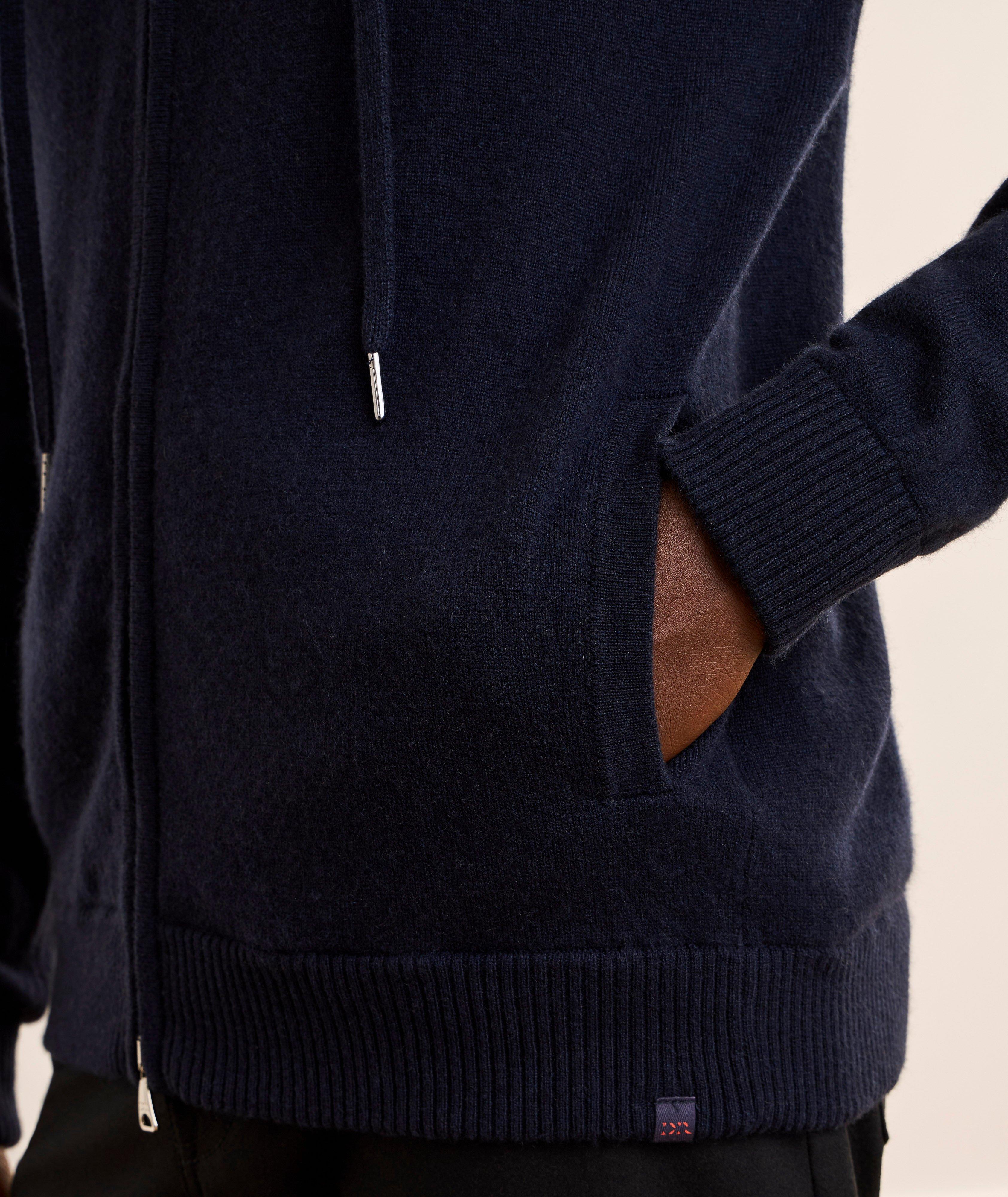 Pull à capuche zippé cachemire image 4