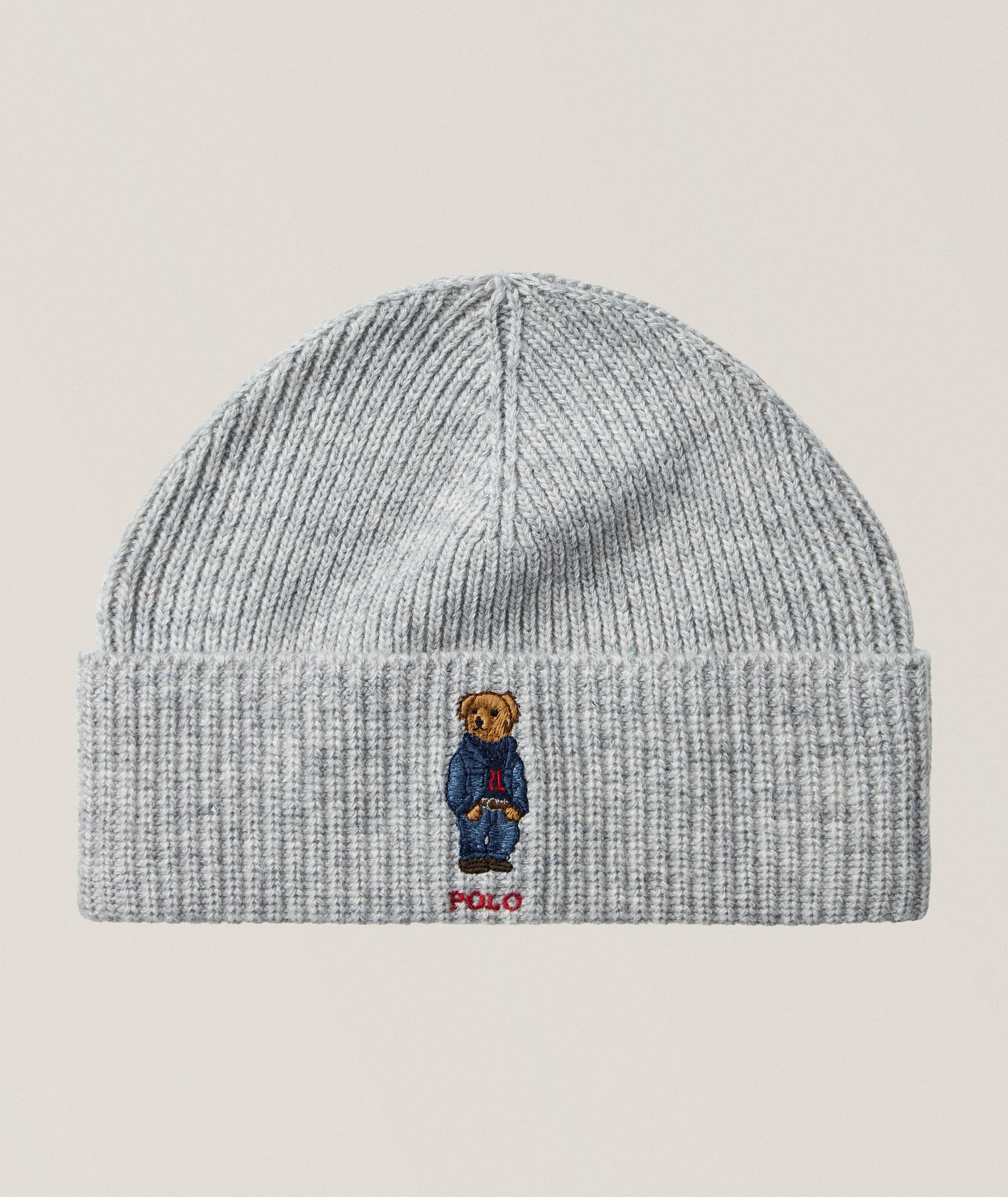 Ribbed Polo Bear Wool-Blend Beanie  image 0