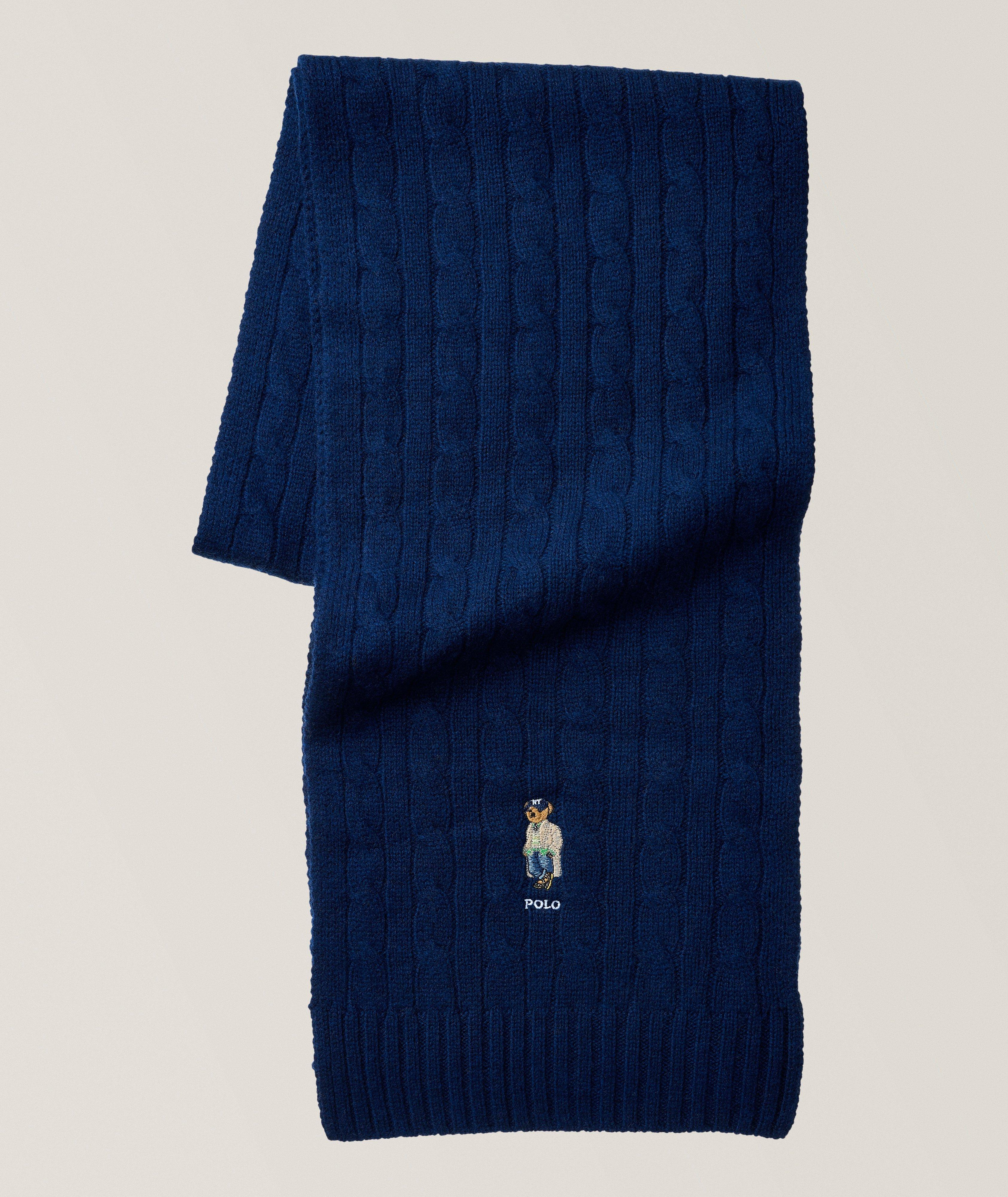 Polo Ralph Lauren Litchfield Polo Bear Cable Knit Scarf 