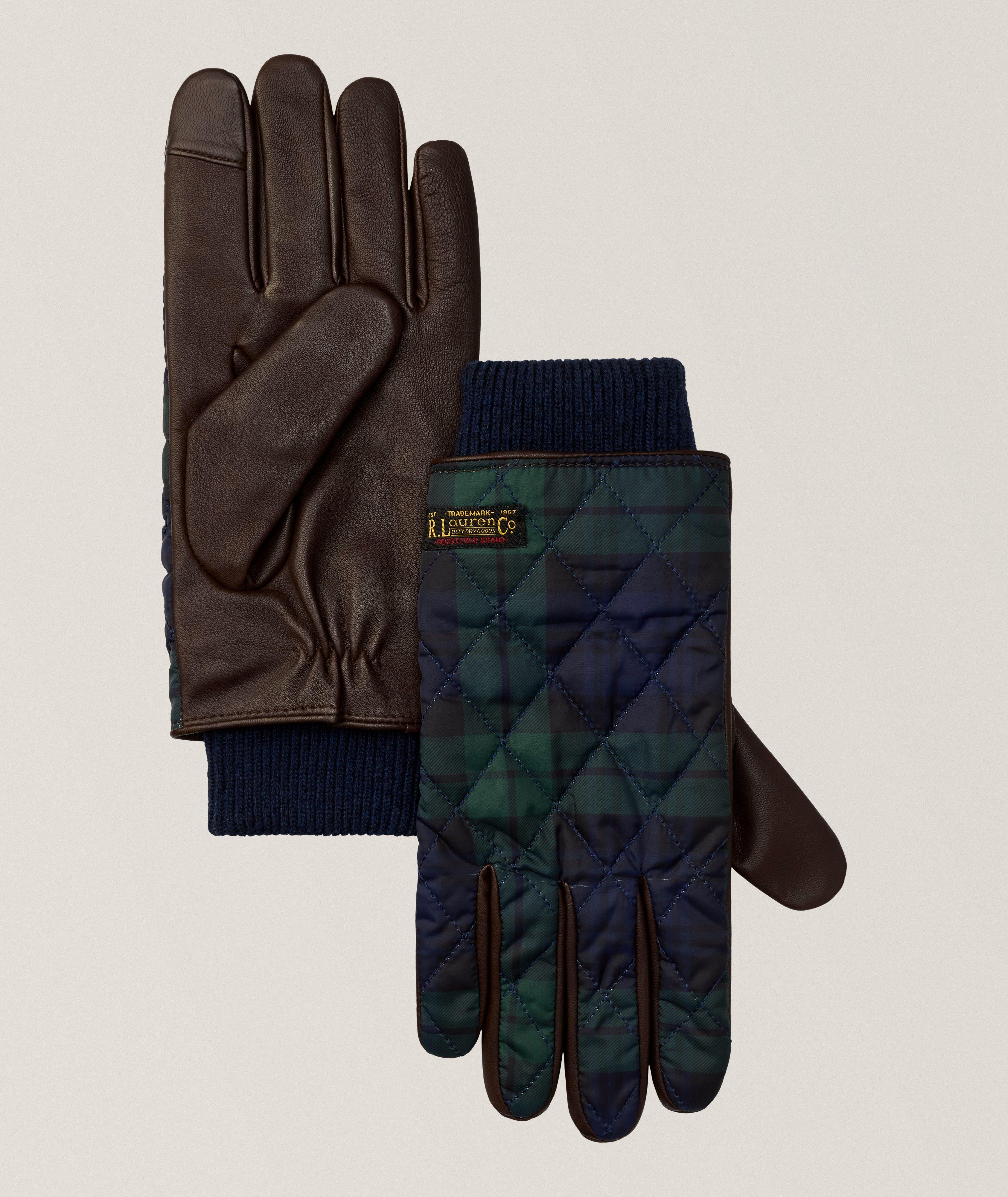 Quilted Plaid Touchscreen Field Gloves image 0