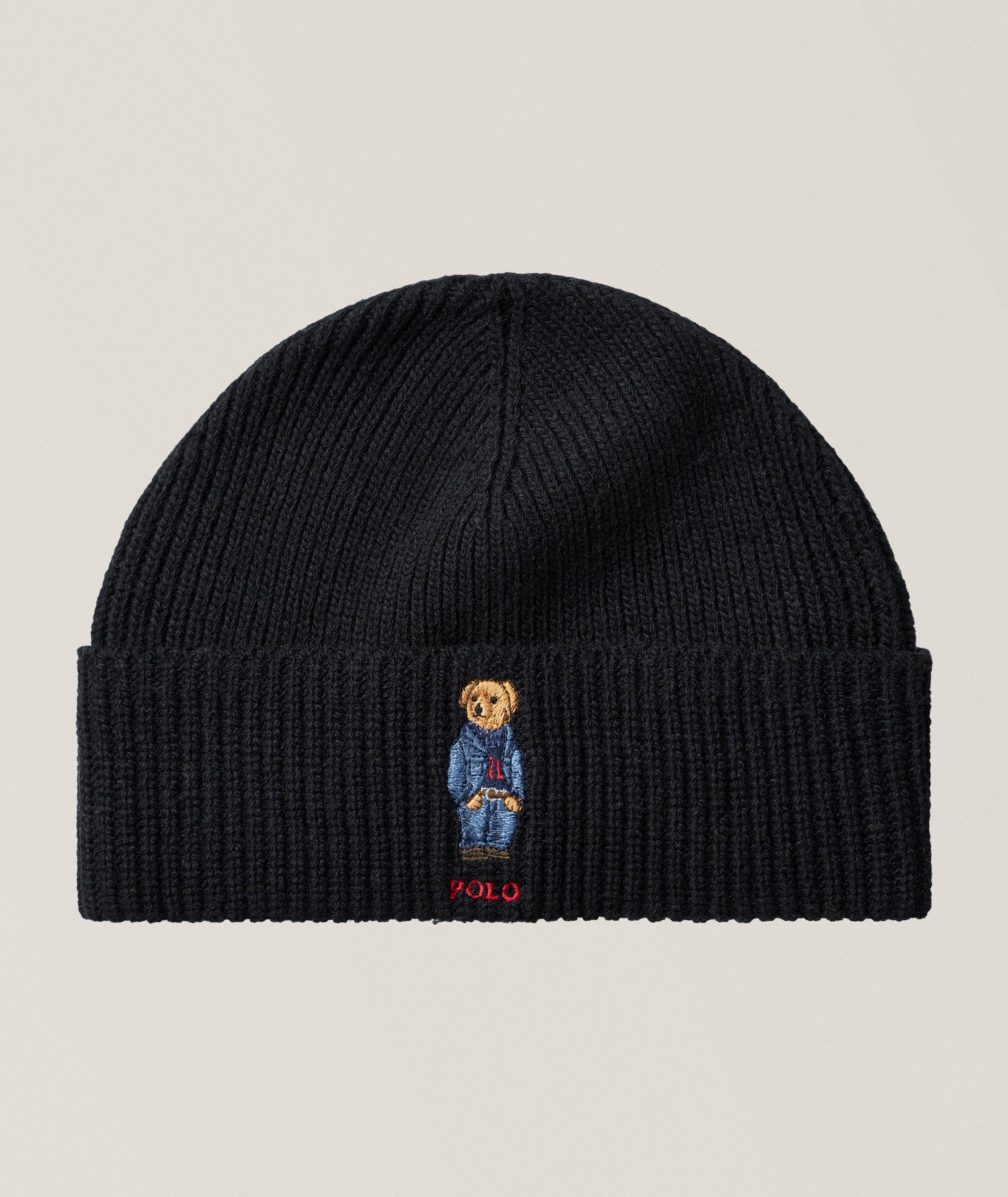 Ribbed Polo Bear Wool-Blend Beanie  image 0