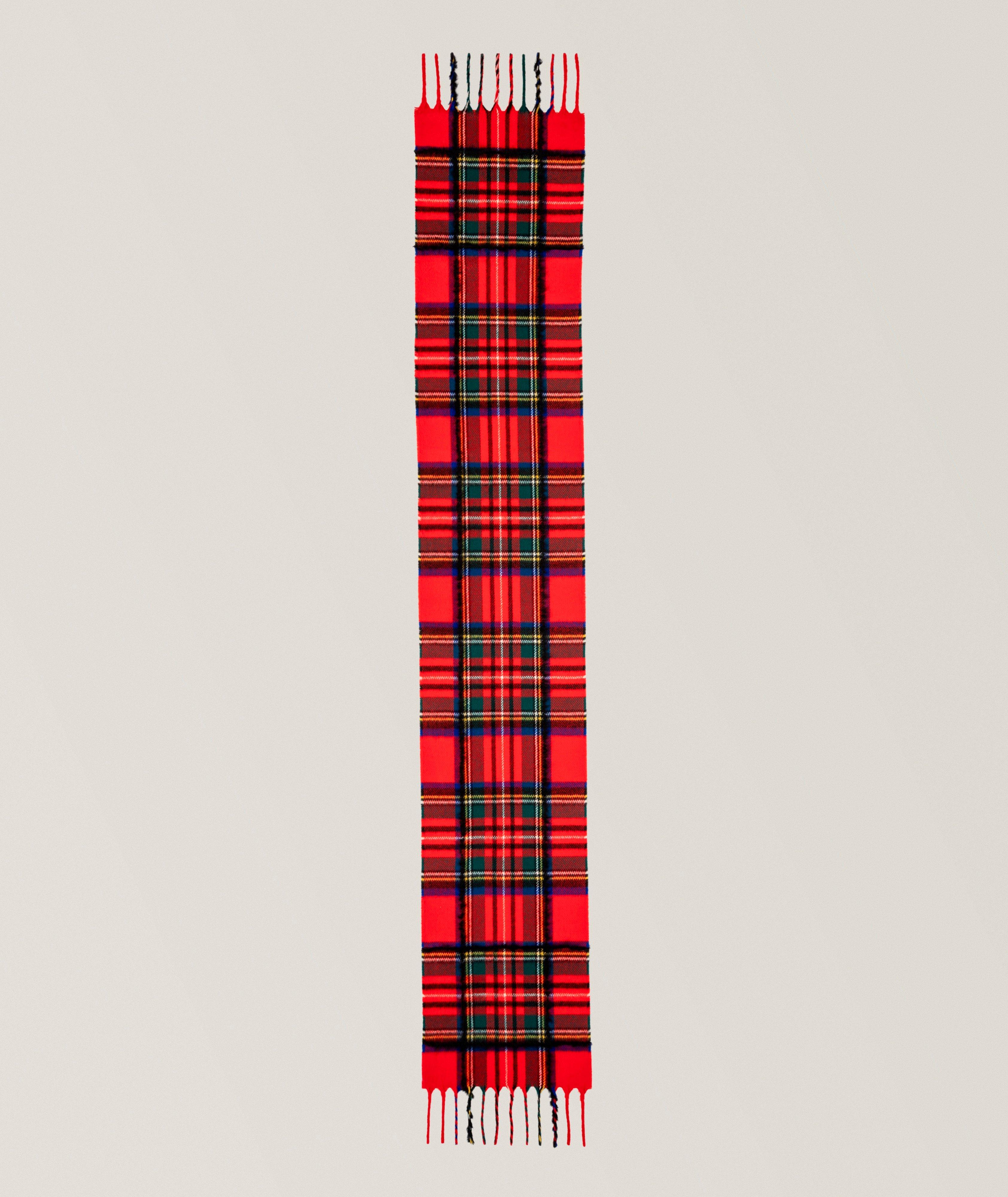 Écharpe en mousseline laine-cachemire tartan image 1