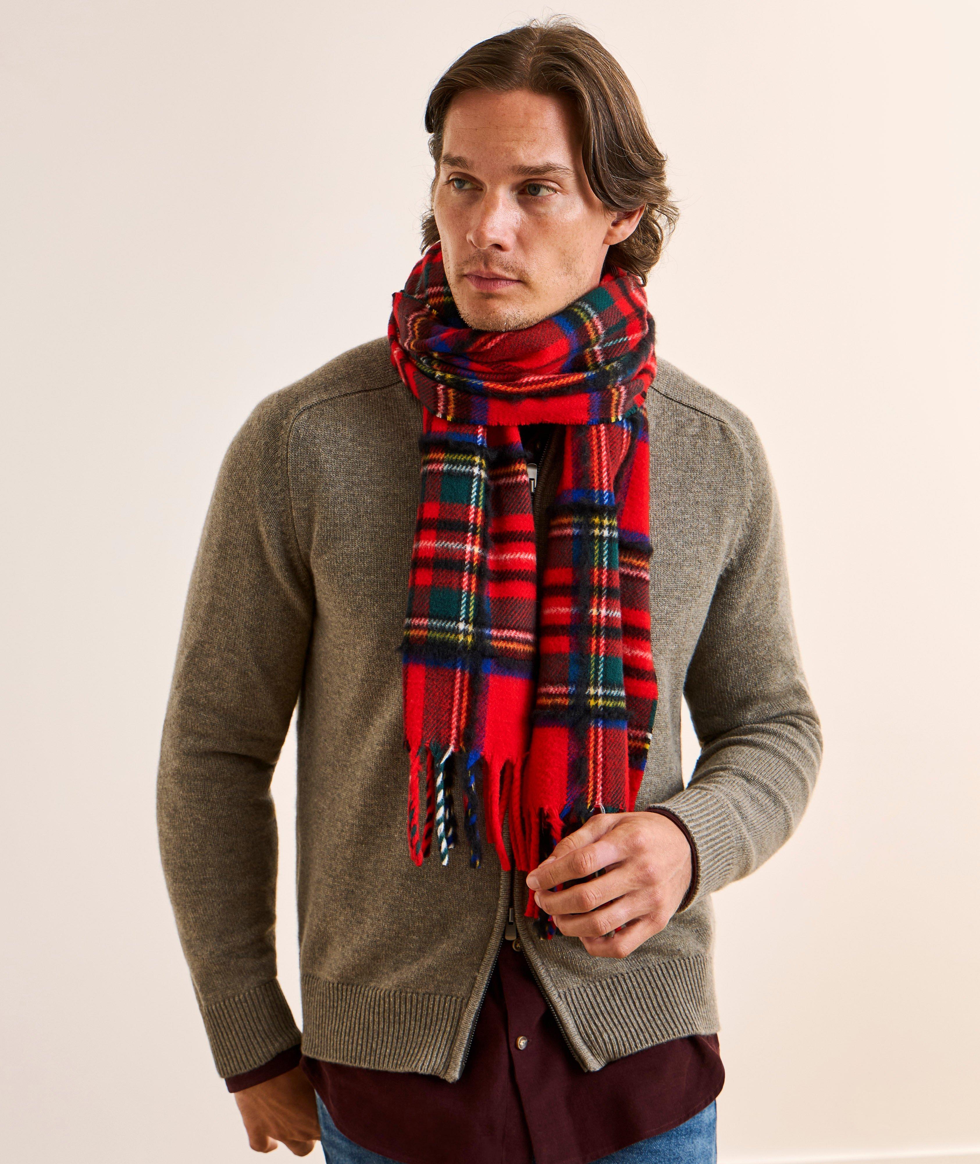 Écharpe en mousseline laine-cachemire tartan image 2
