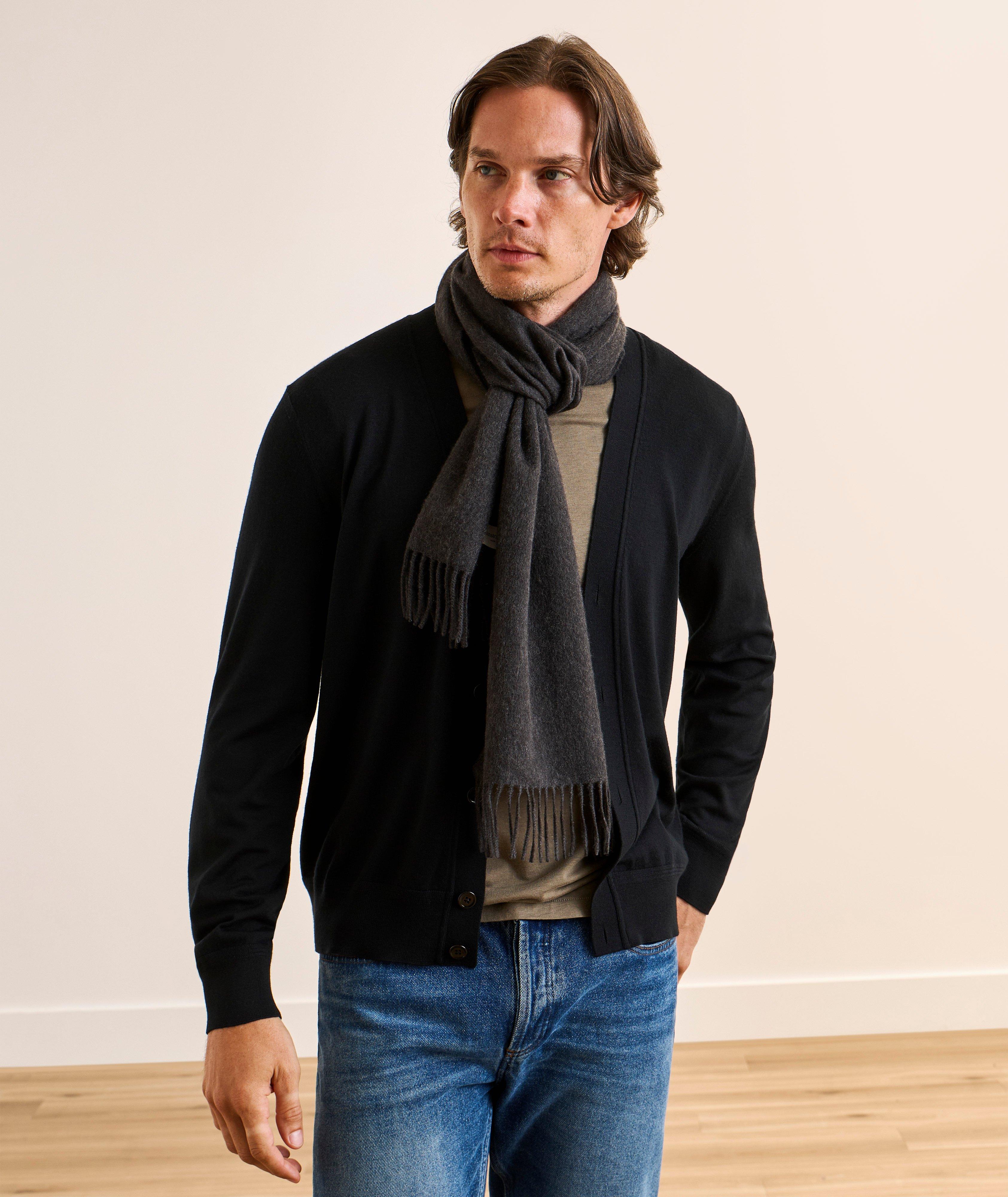 Fringe-Trim Cashmere Scarf  image 1