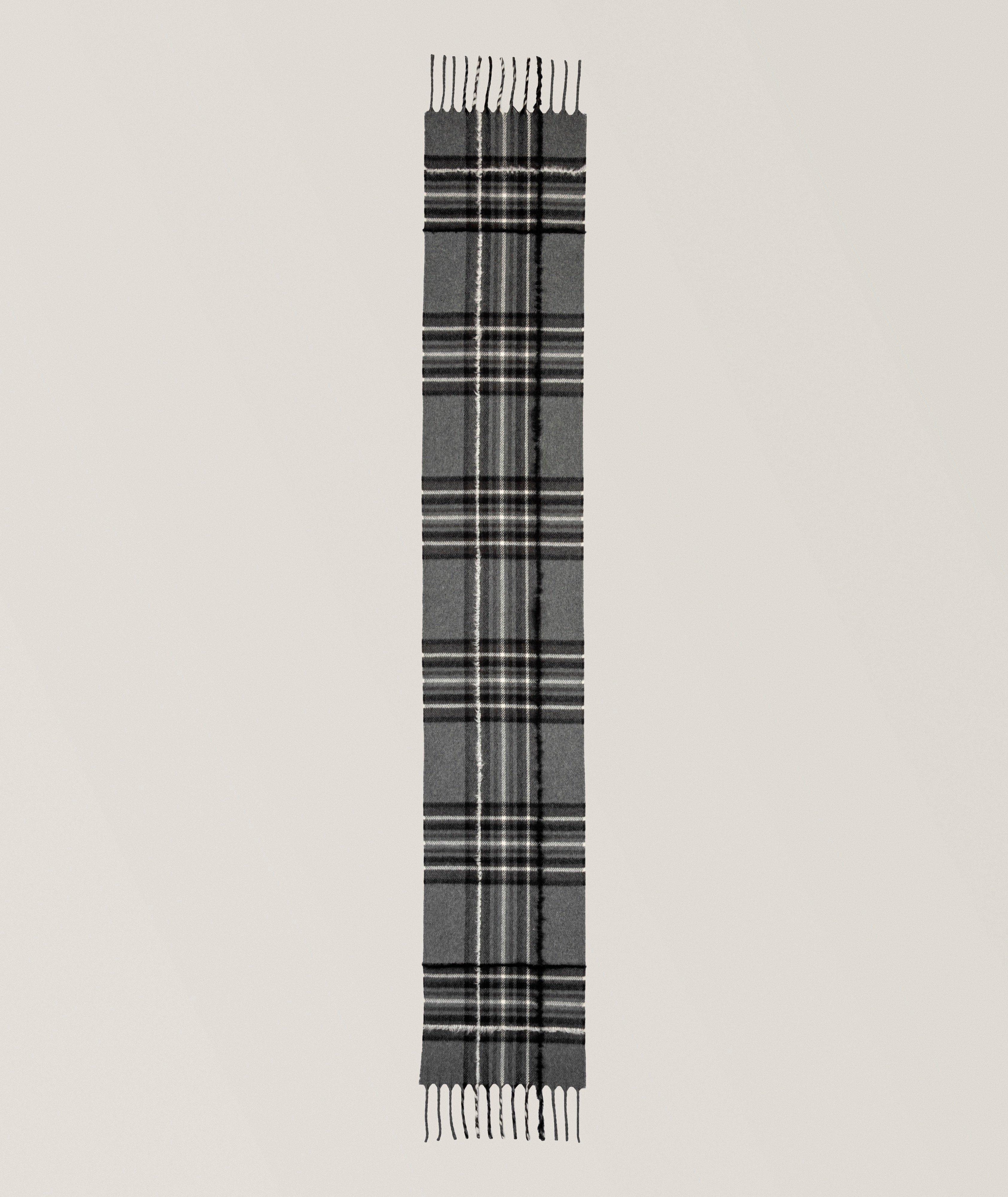 Écharpe en mousseline laine-cachemire tartan image 1