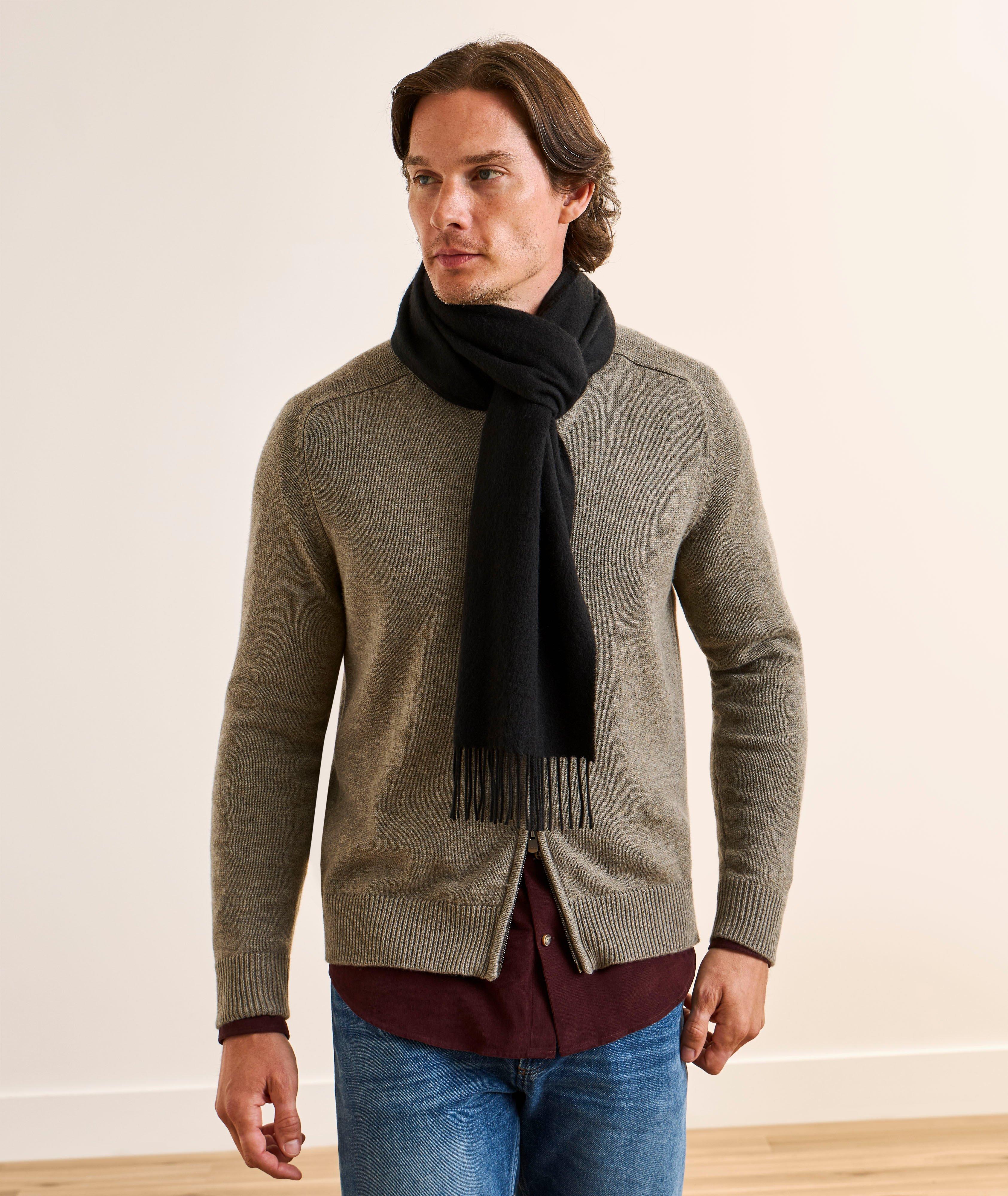 Fringe-Trim Cashmere Scarf  image 1
