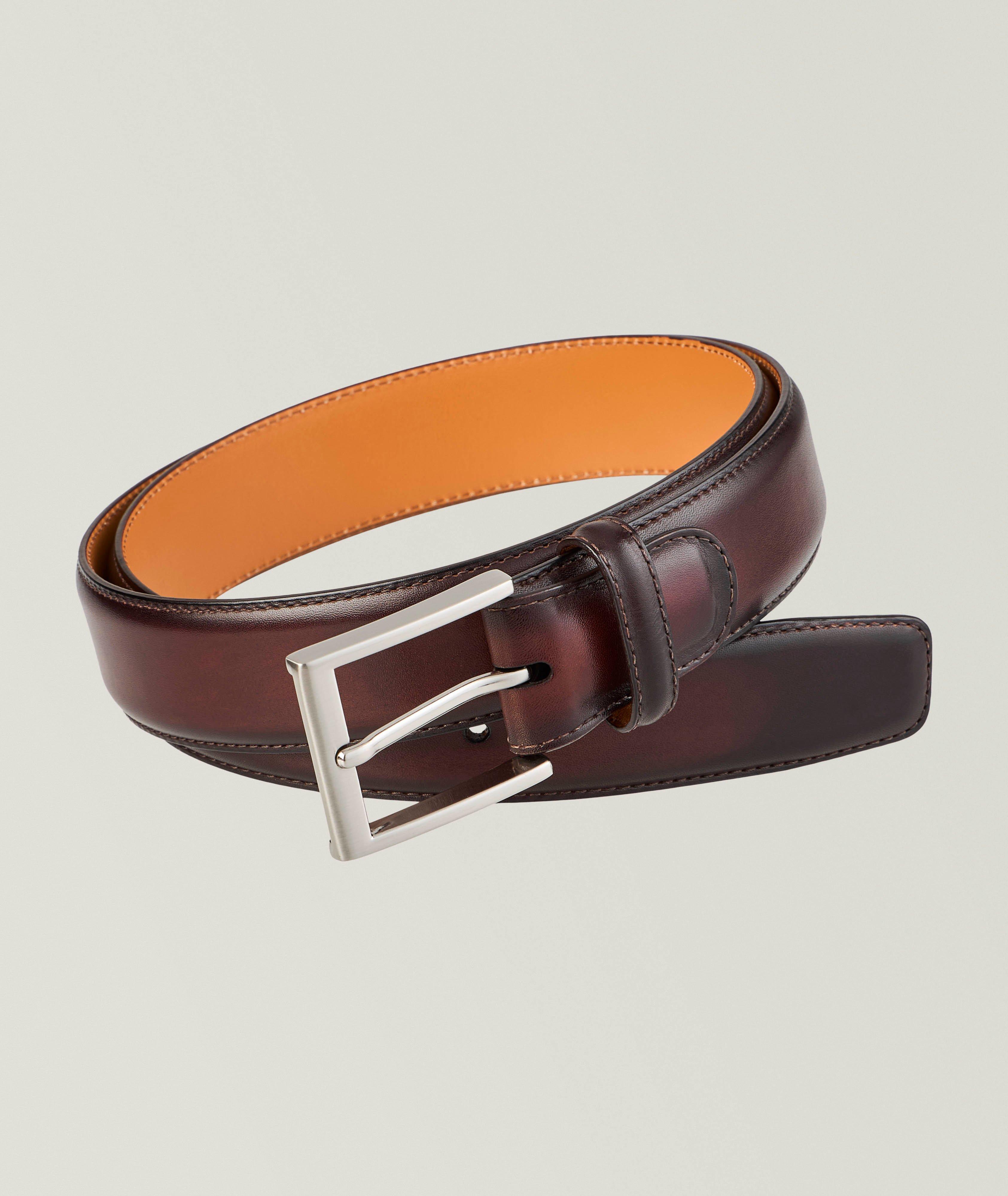 Magnanni Square Buckle Leather Belt