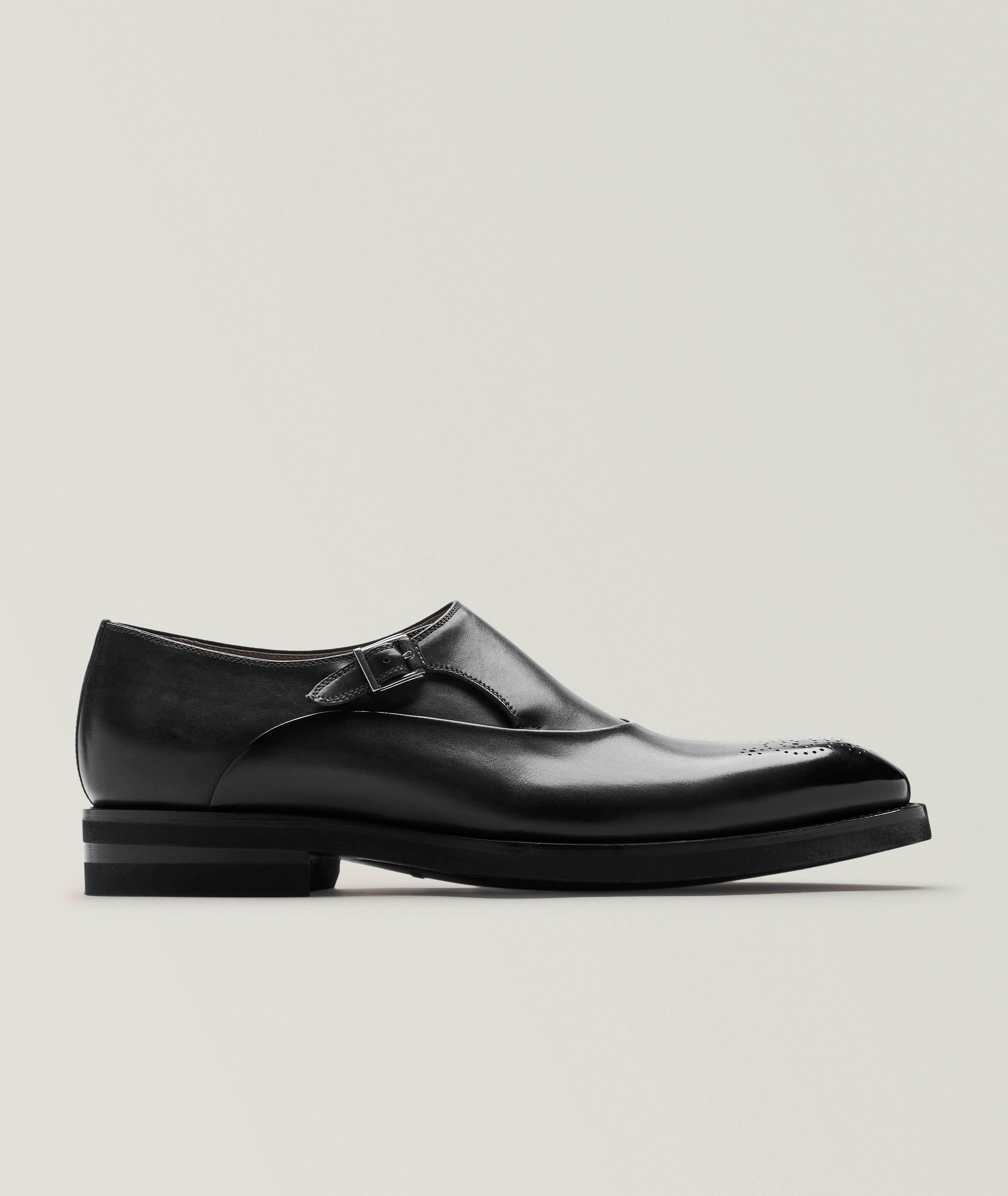 Magnanni Orlay Brogue Leather Monkstraps