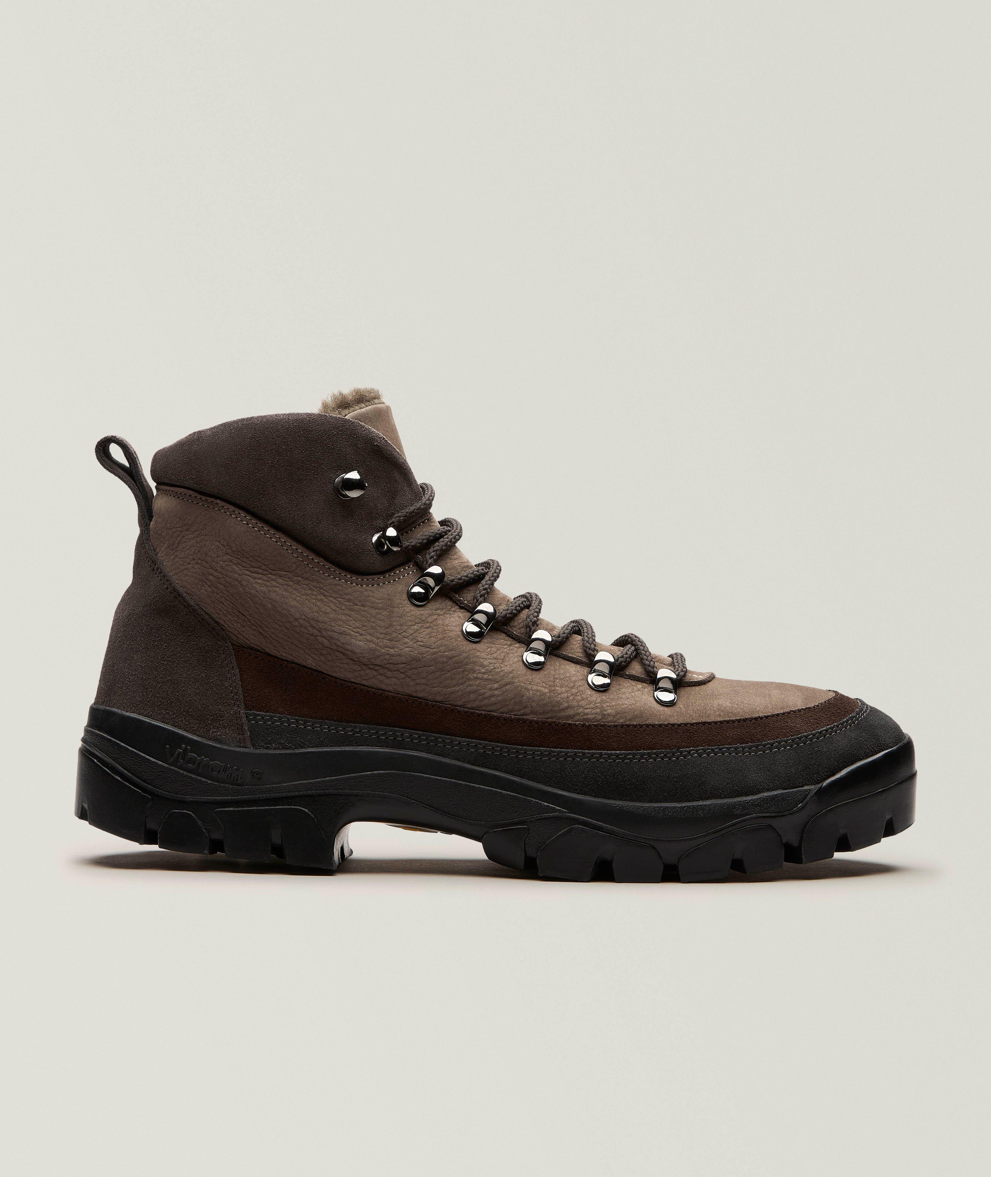 Suede Shearling-Lined Hiking Boots image 0