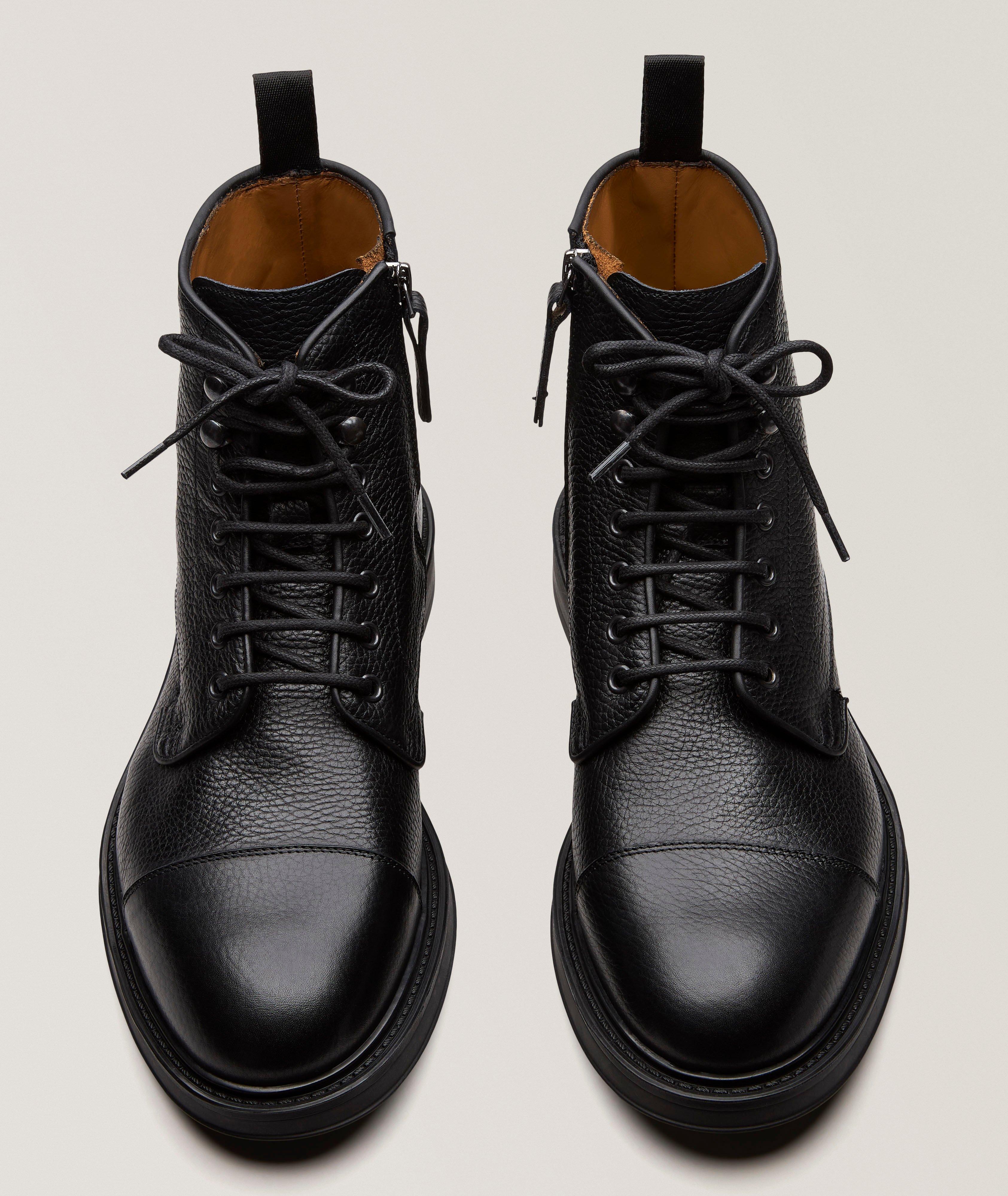 Bottines bout rapporté en cuir grainé image 1