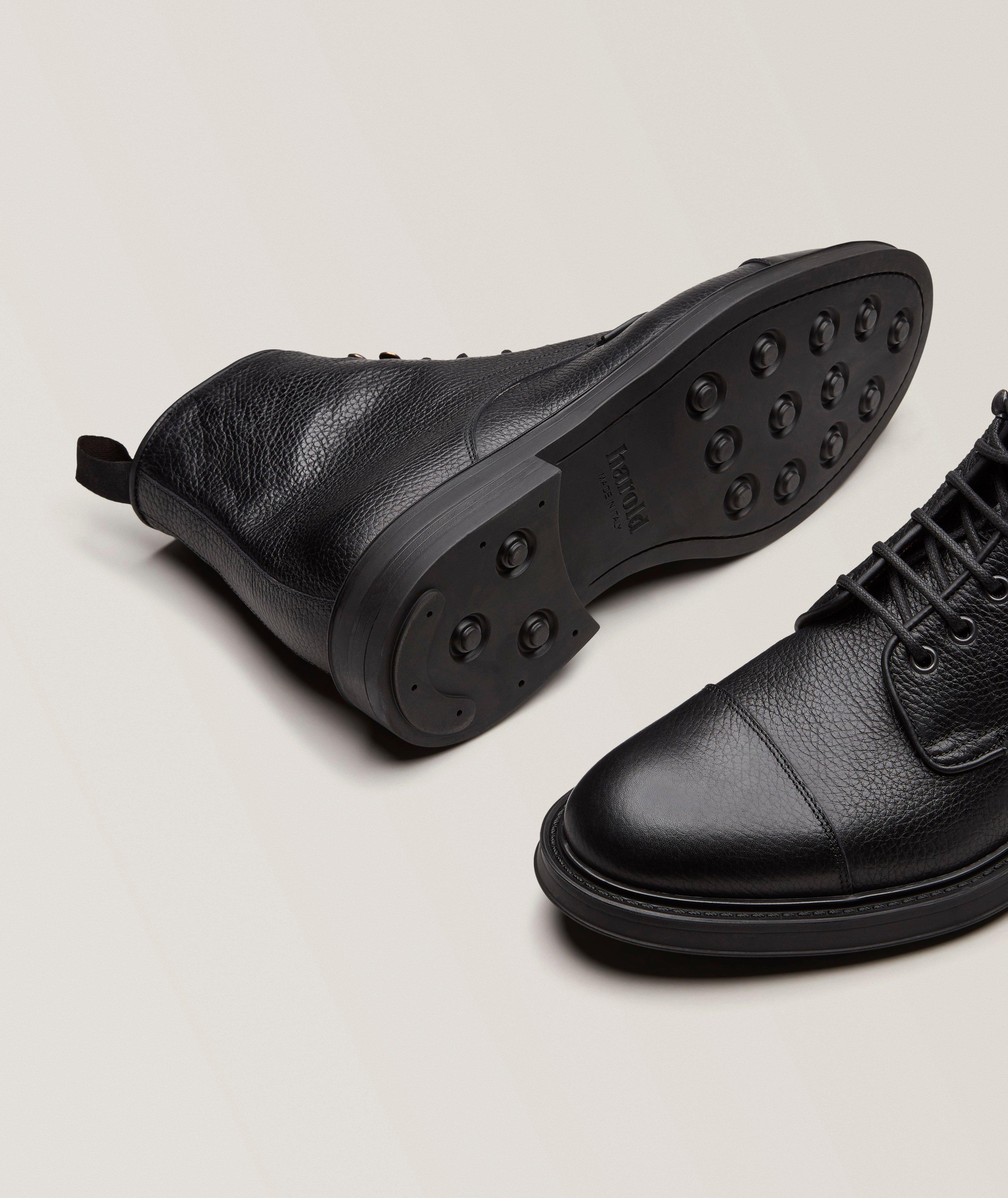 Bottines bout rapporté en cuir grainé image 3