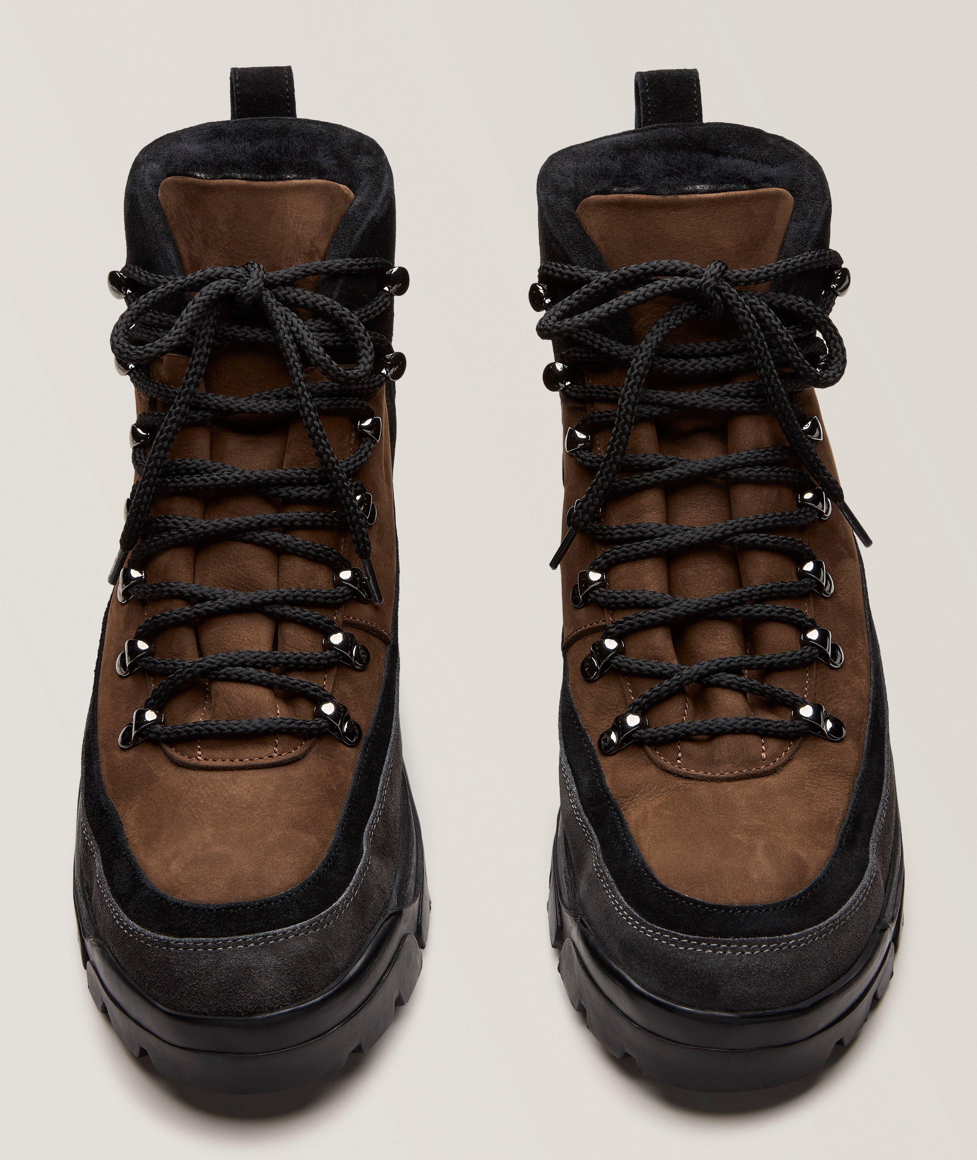 Suede Shearling-Lined Hiking Boots image 1