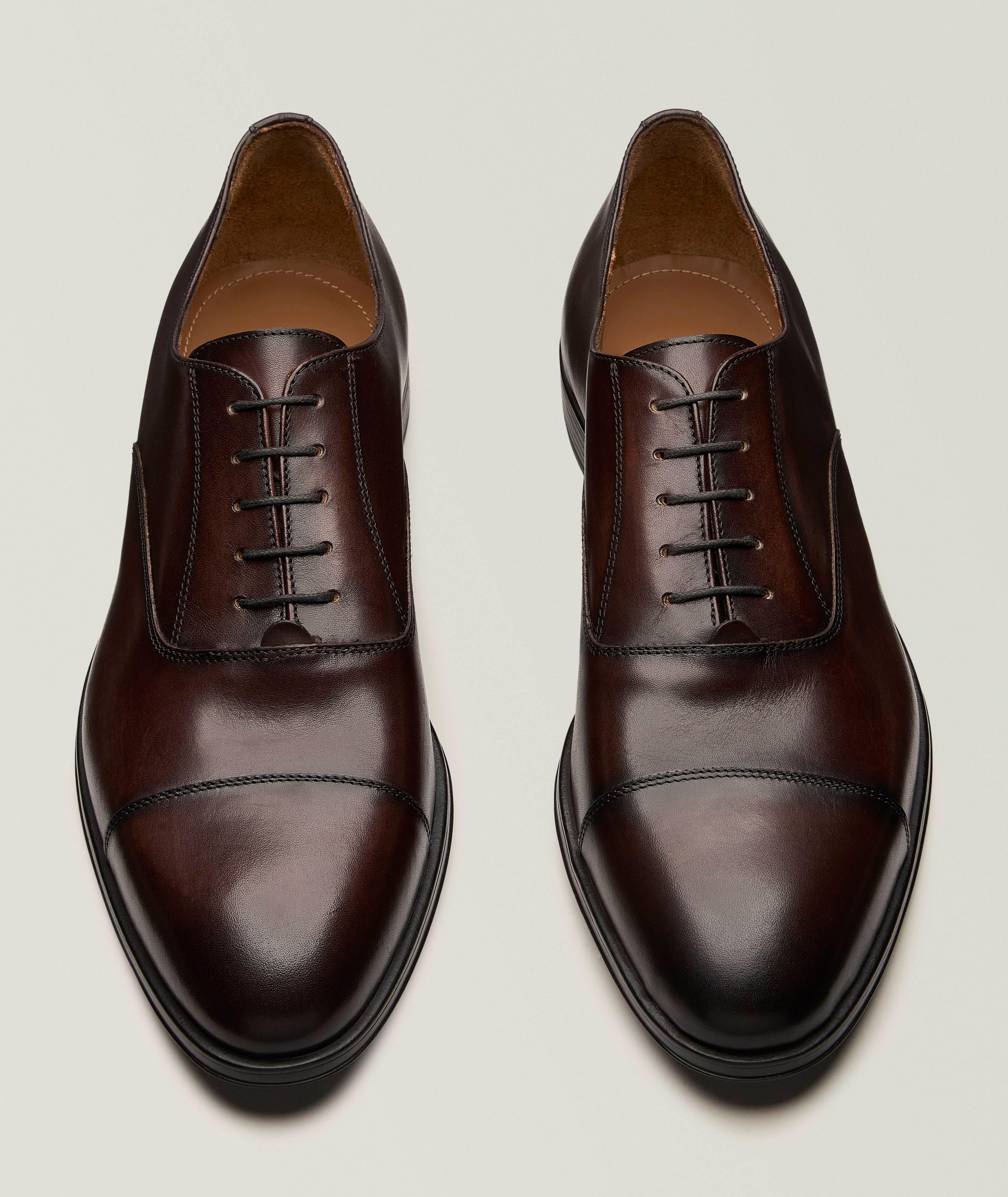 Leather Cap-Toe Oxfords image 1