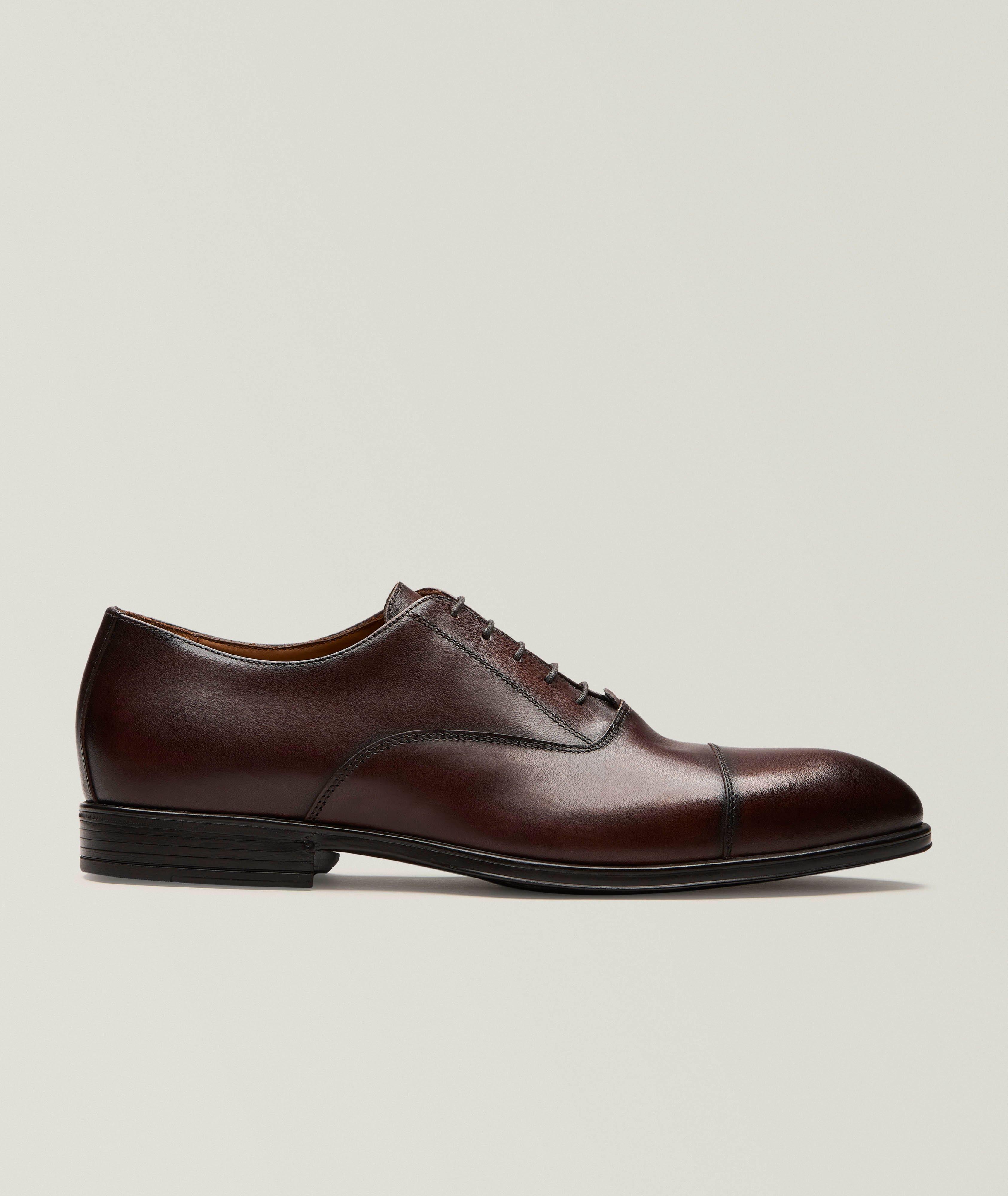 Leather Cap-Toe Oxfords image 0