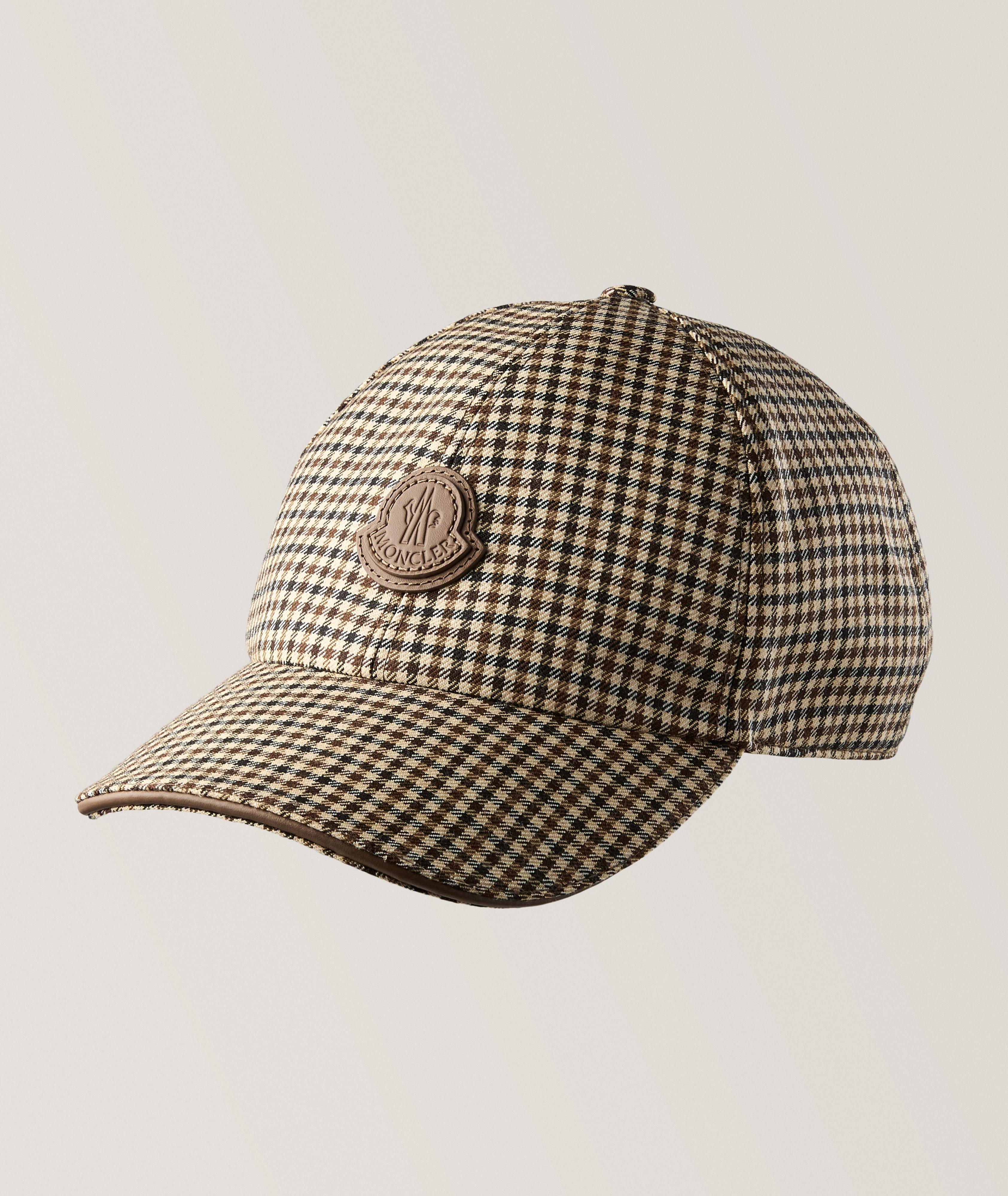Moncler Check Wool Baseball Cap