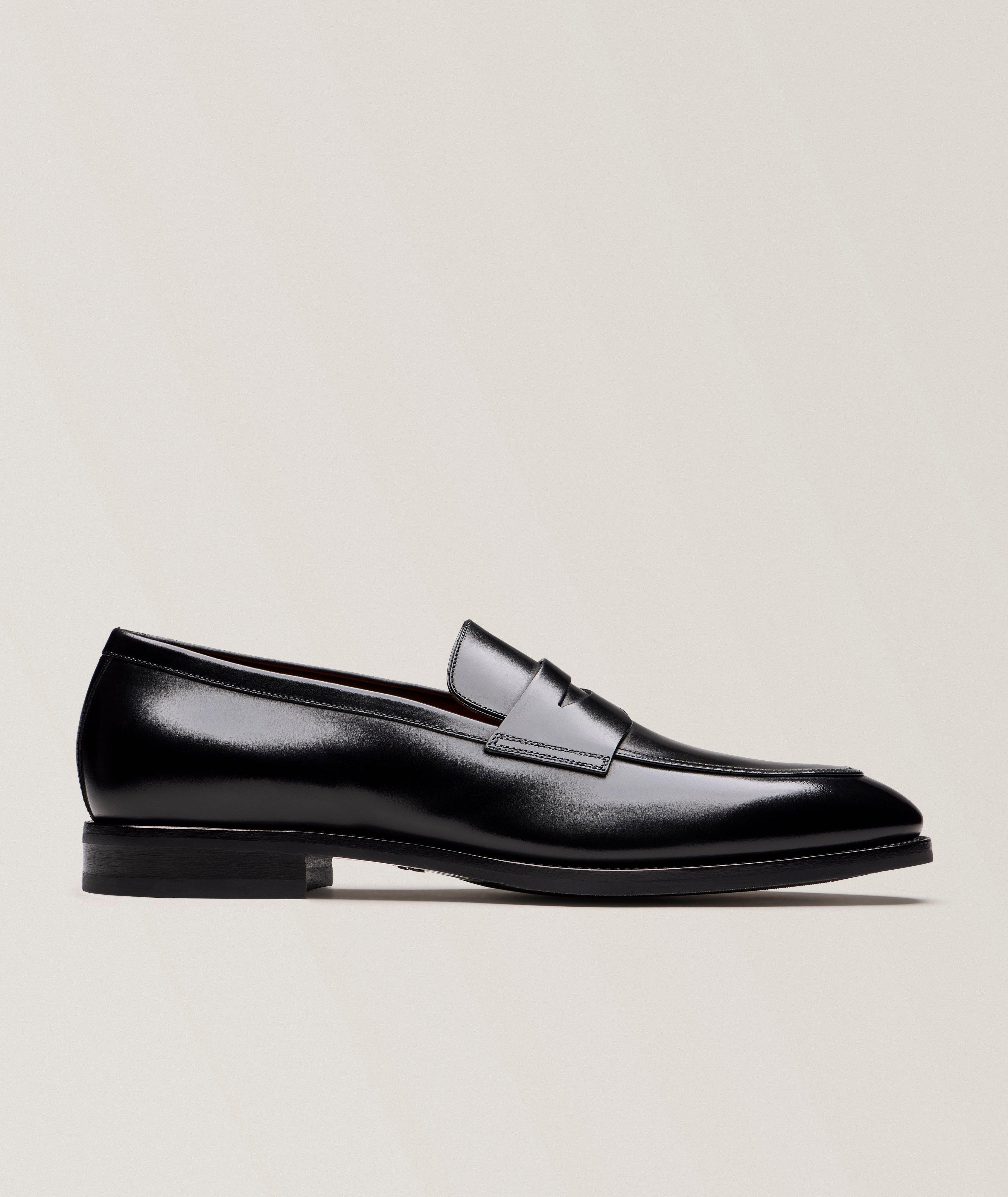 Santoni Gregor Leather Penny Loafers