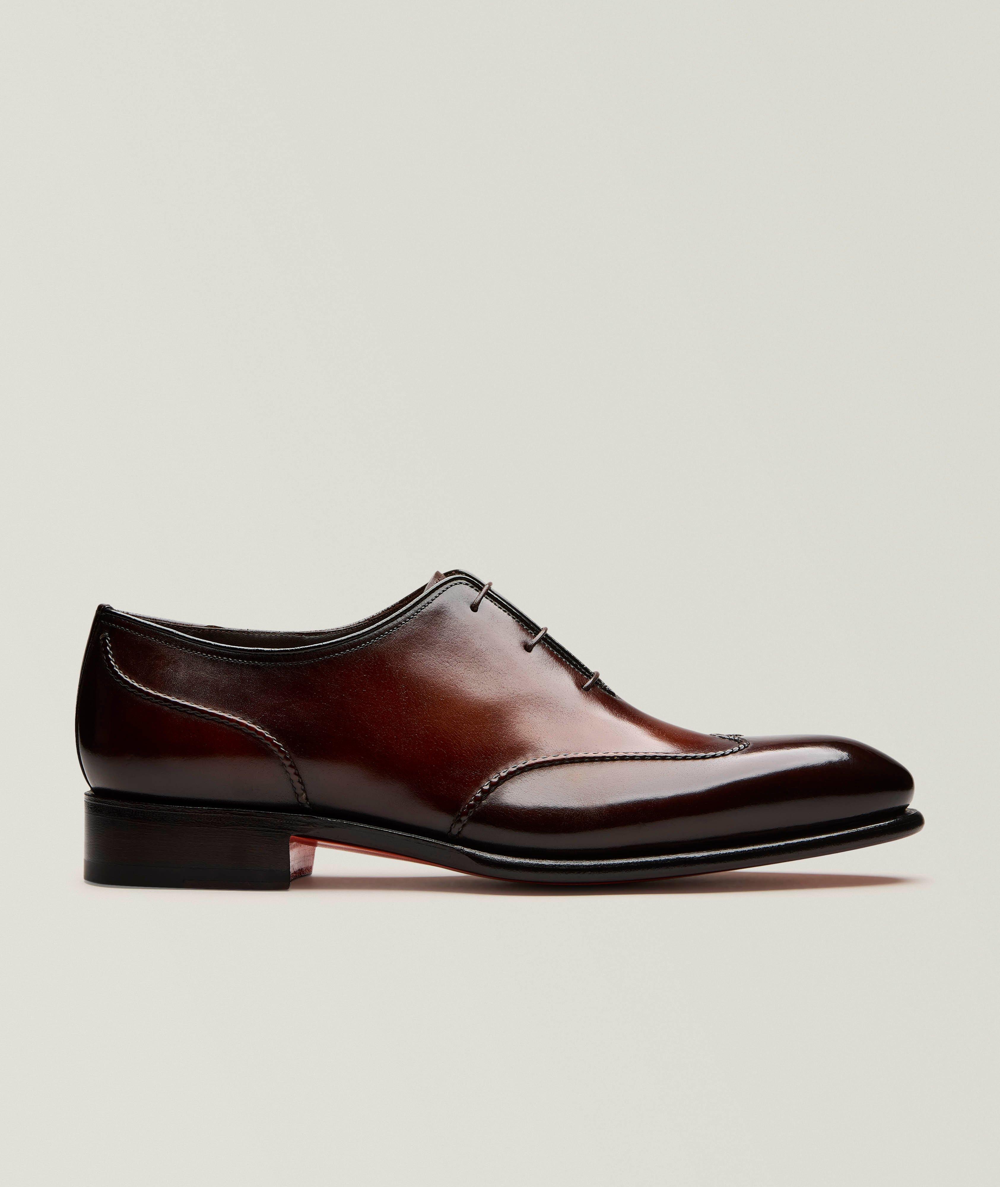 Santoni SAN DRK BRN PEOPLE GDYR WINGTIP LACEUP OXFRD