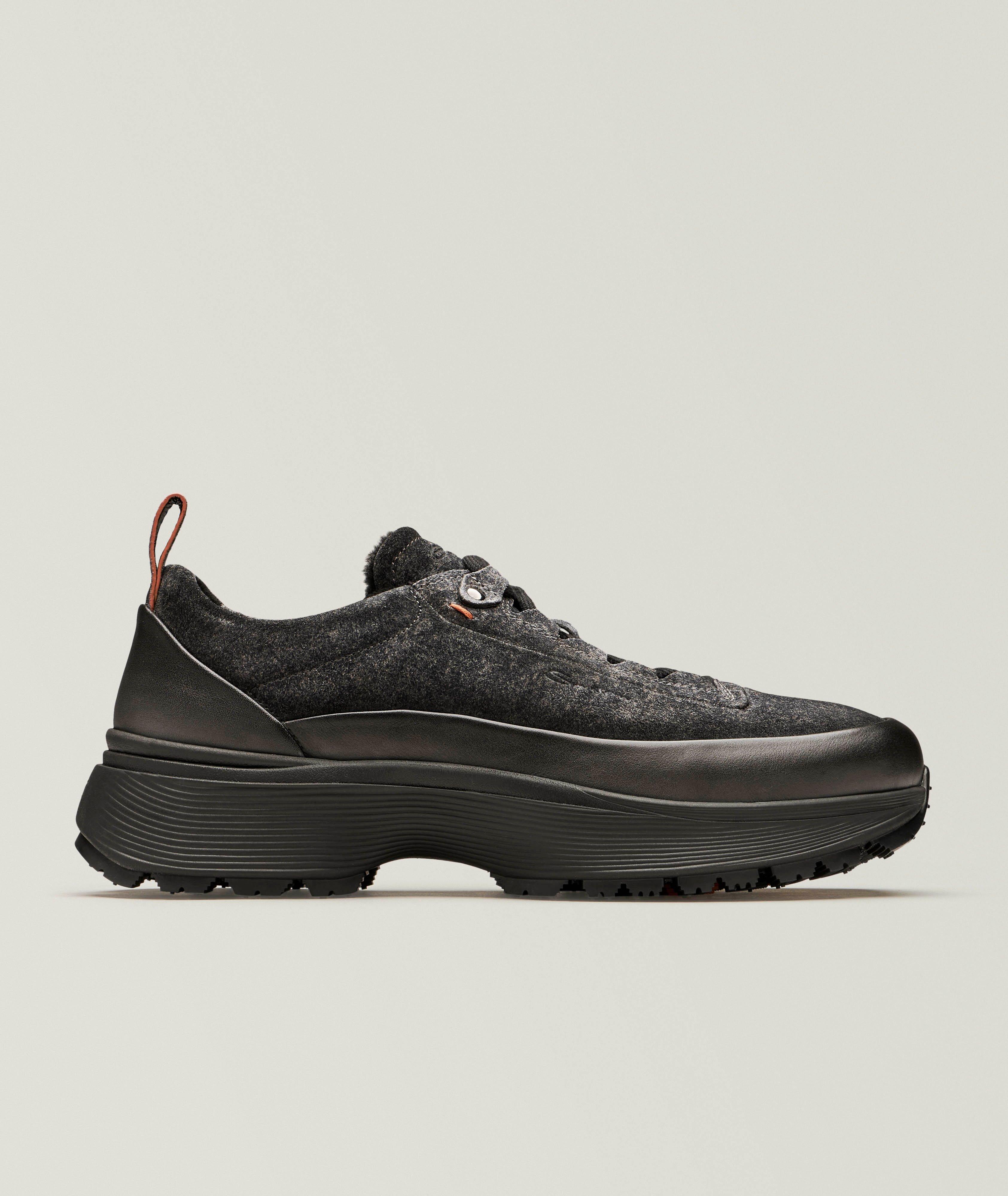 Santoni Easy Bounce Fur-Lined Mountain Sneakers