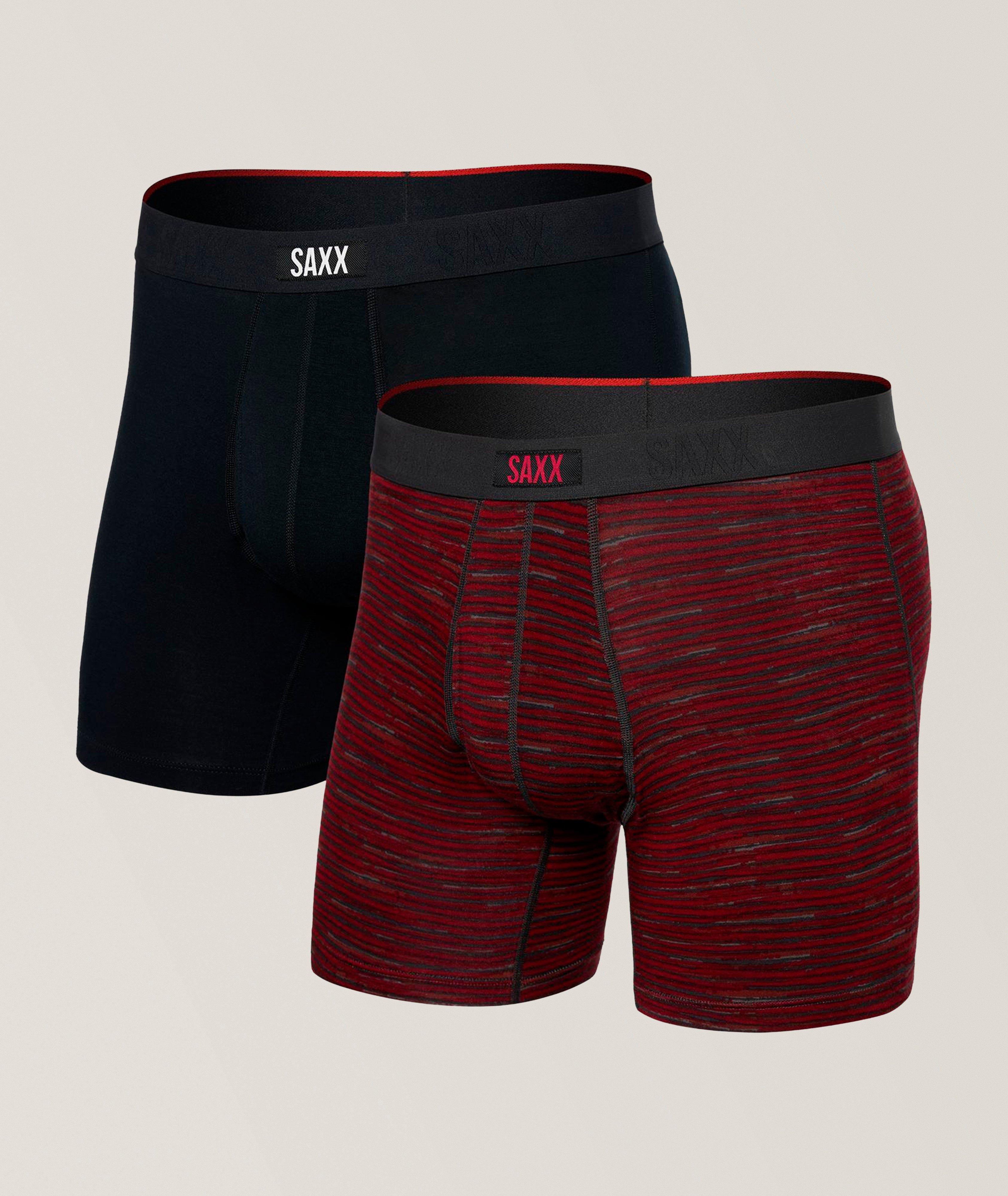 SAXX Lot de 2 boxeurs moulants Vibe Xtra rayés Spacedye