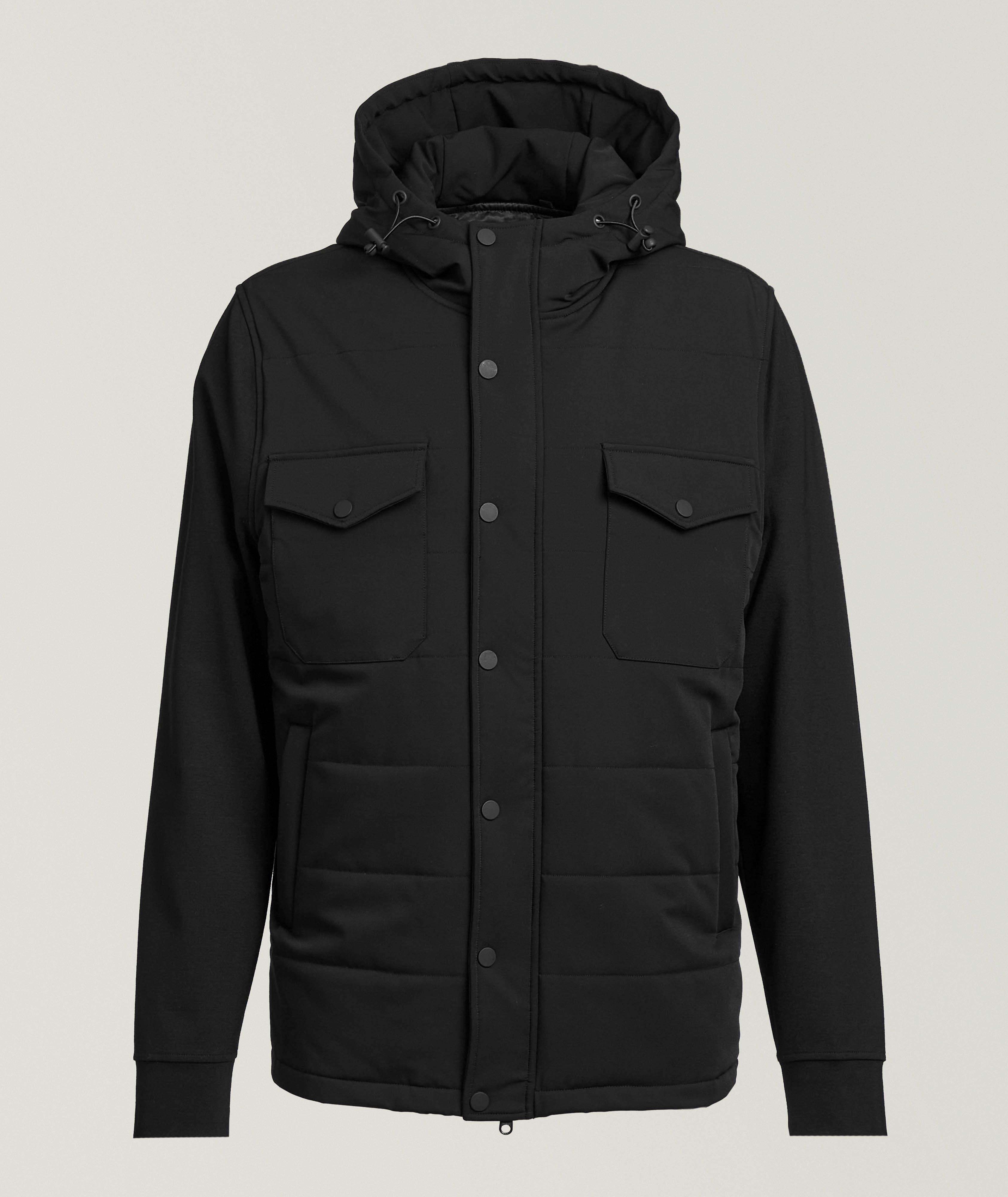Patrick Assaraf Nucleo Quilted Stretch Hooded Jacket