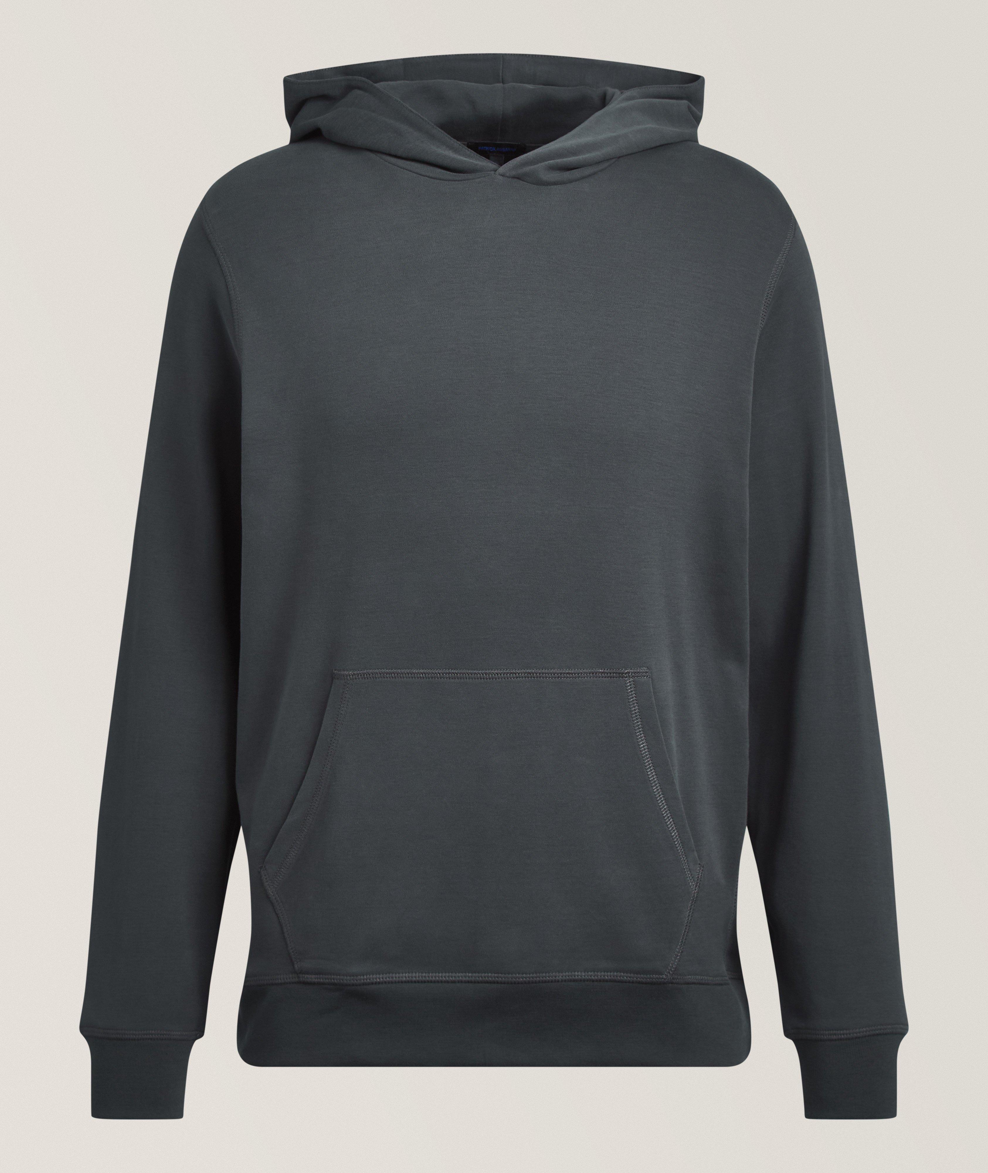 Patrick Assaraf Sweatshirt à enfiler coton pima-extensible suédé