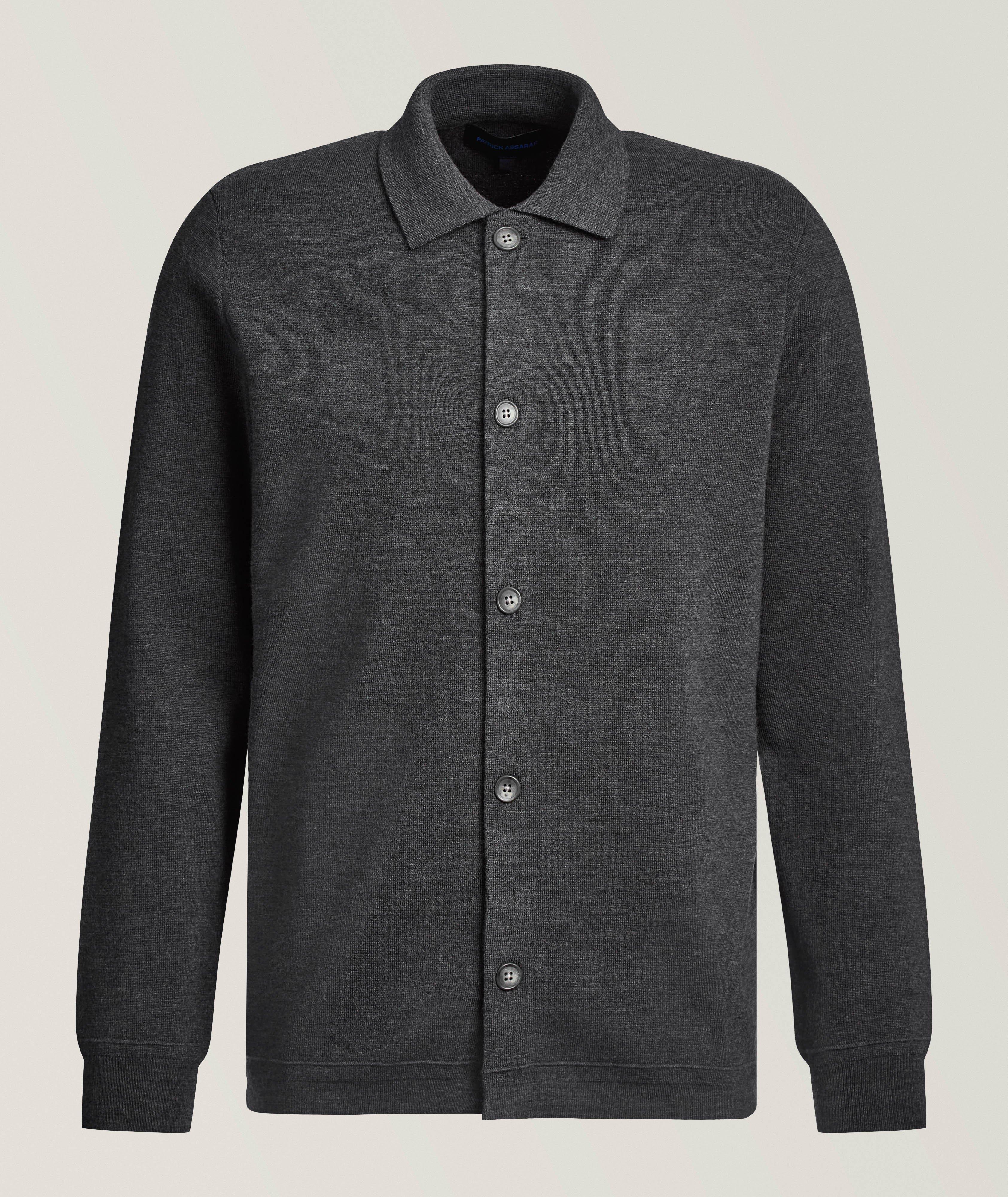 Patrick Assaraf Milano Stitch Button Overshirt