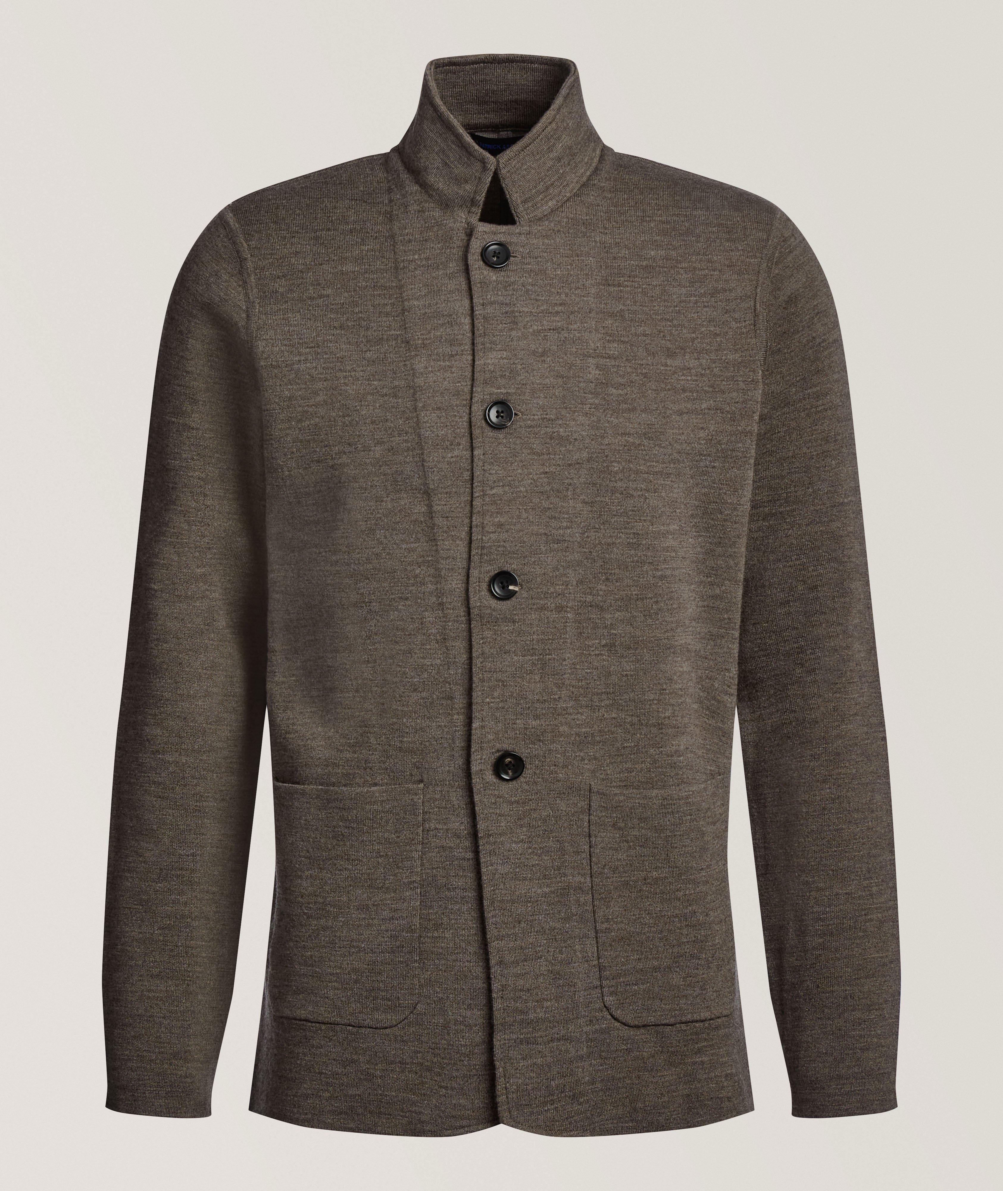 Patrick Assaraf Double Face Button-Front Knit Jacket