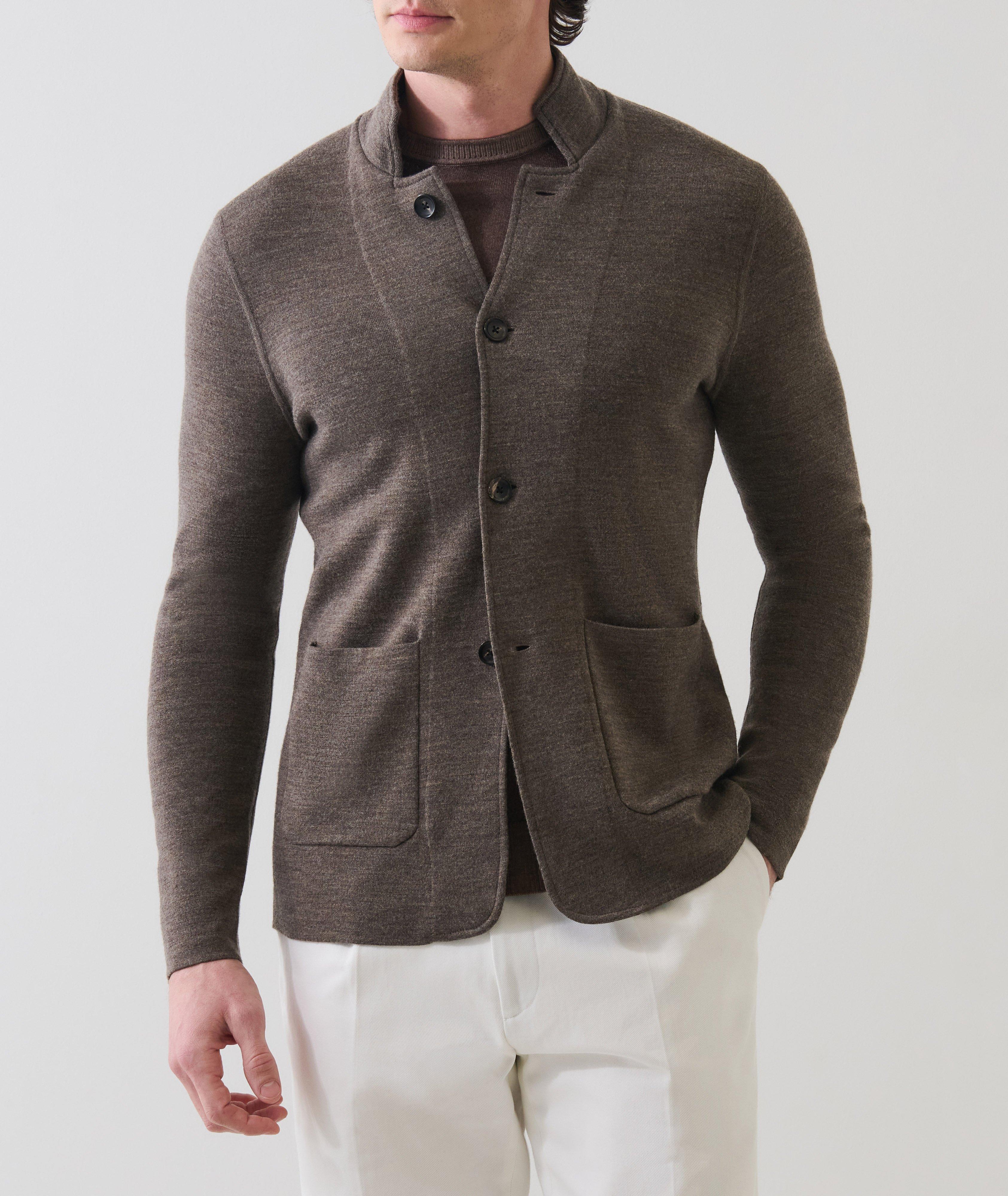 Double Face Button-Front Knit Jacket image 1