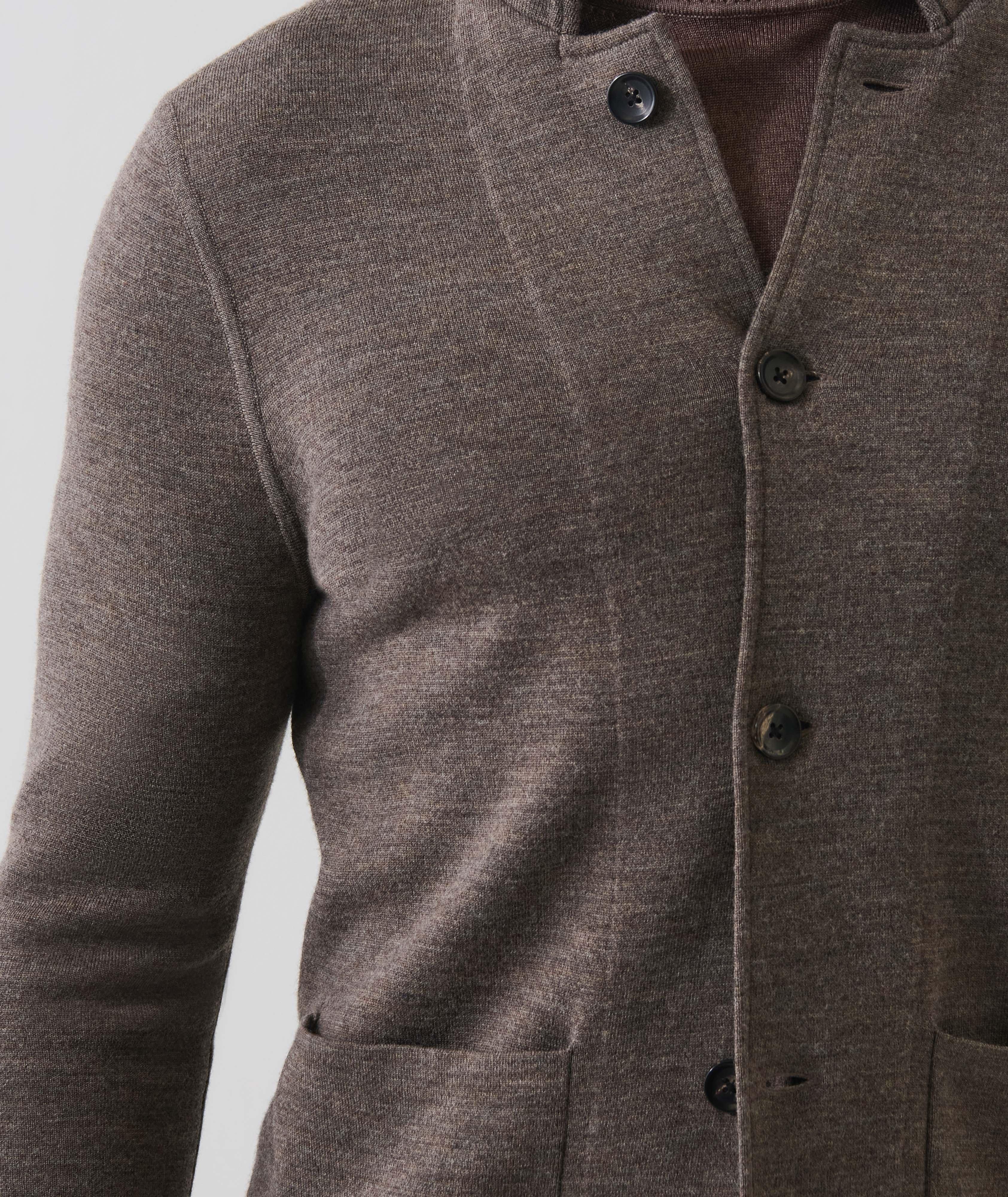 Double Face Button-Front Knit Jacket image 3