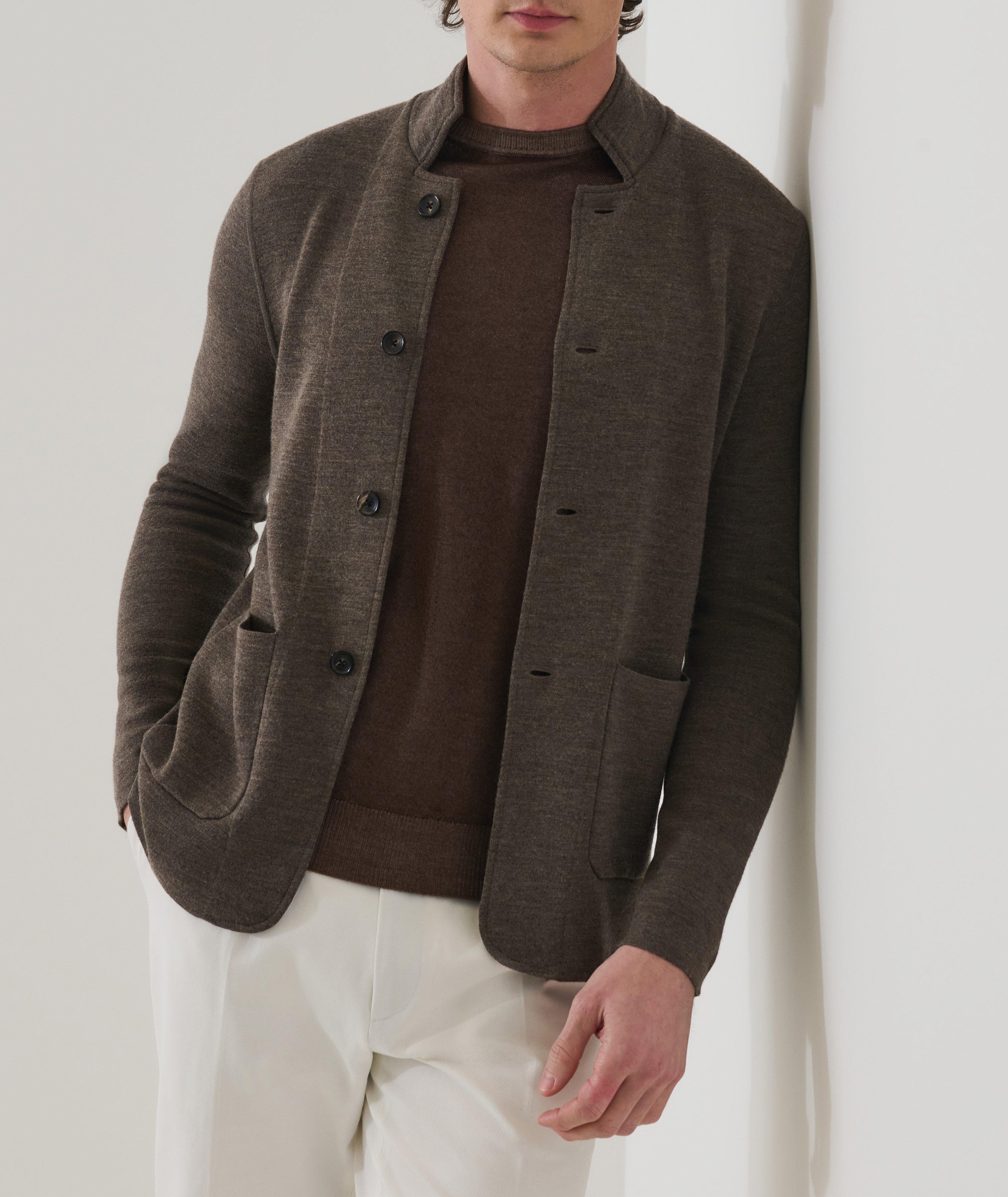 Double Face Button-Front Knit Jacket image 4
