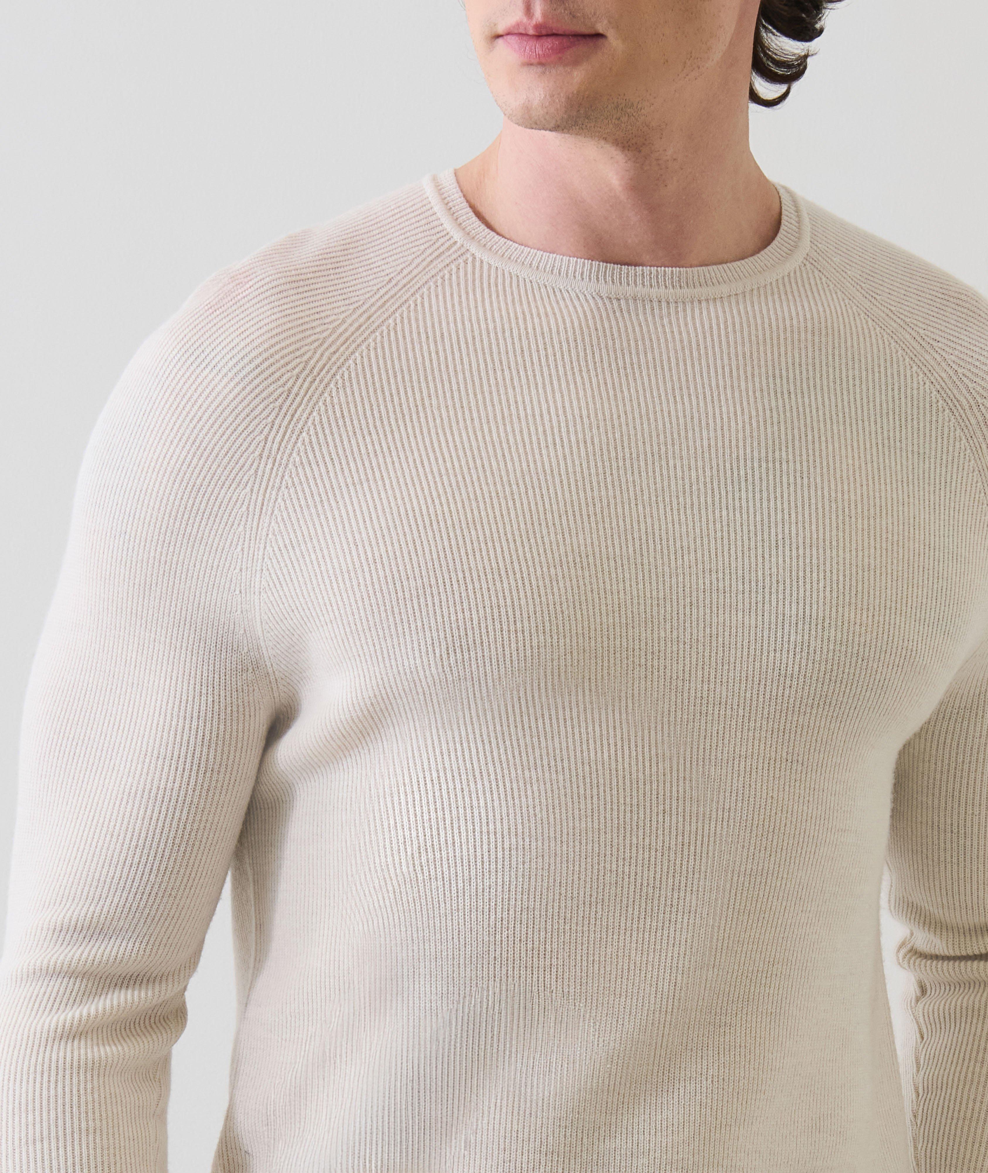 Ribbed Merino Wool Crewneck Sweater image 1