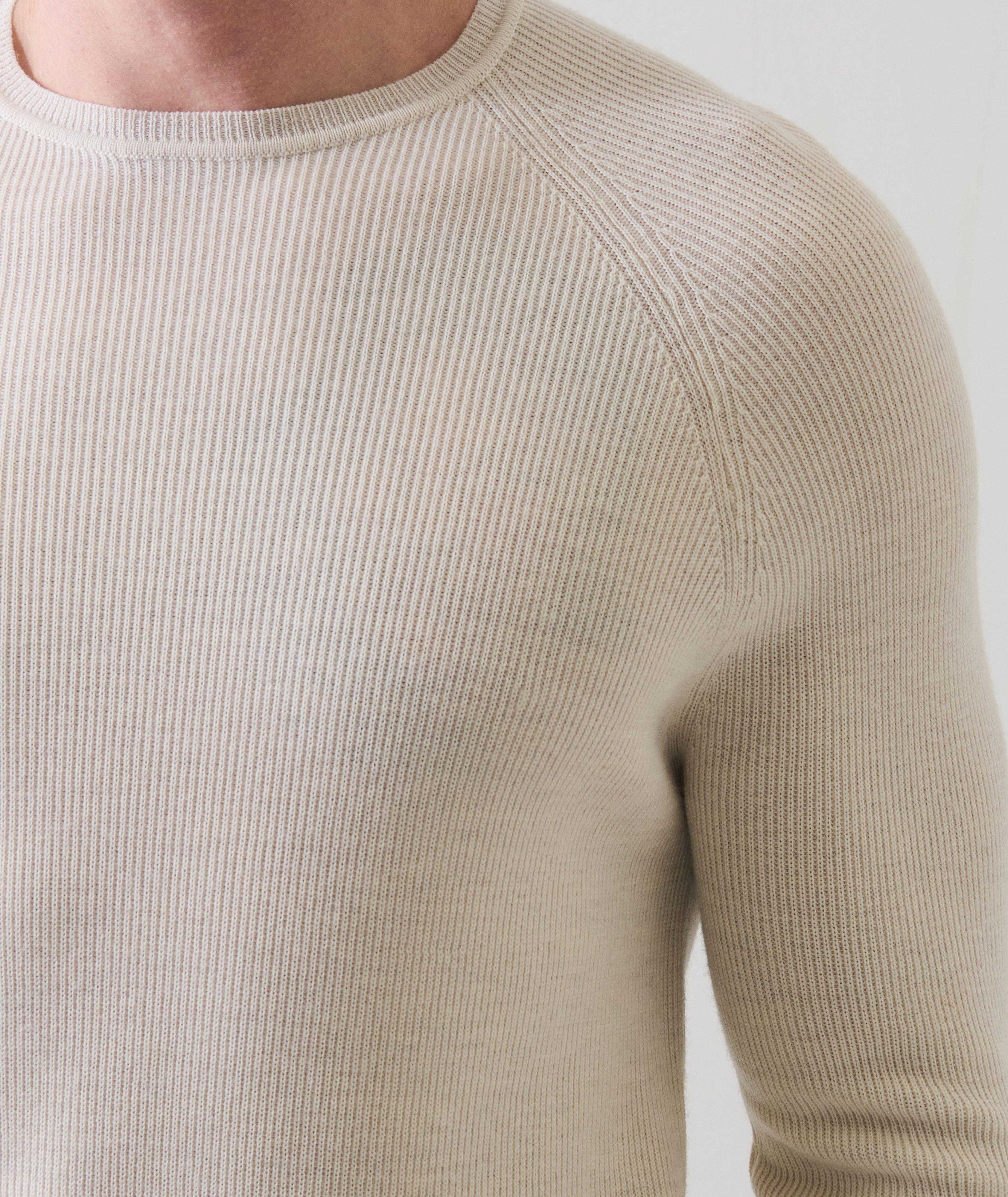 Ribbed Merino Wool Crewneck Sweater image 4