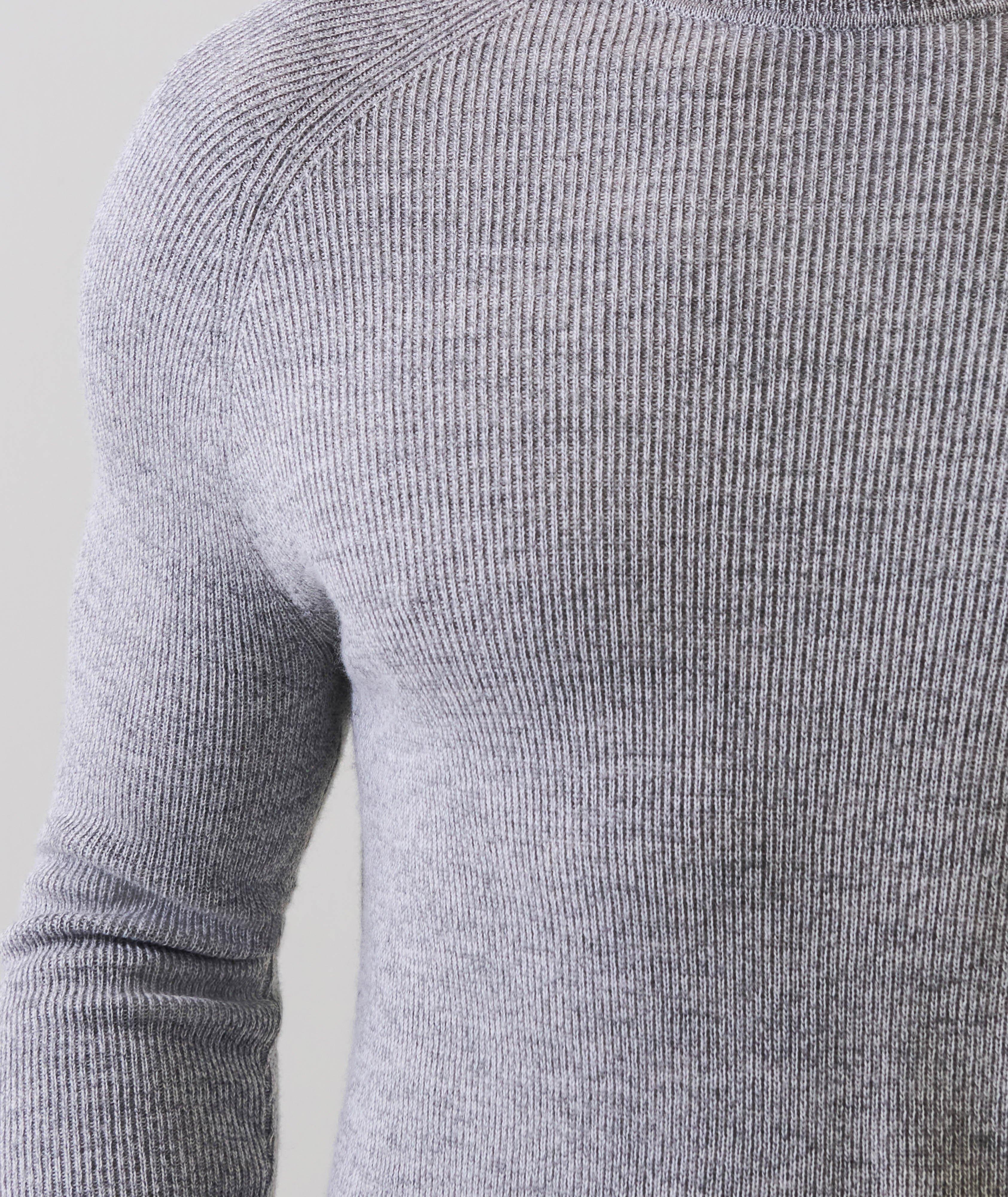 Merino Wool Ribbed Crewneck Sweater image 4