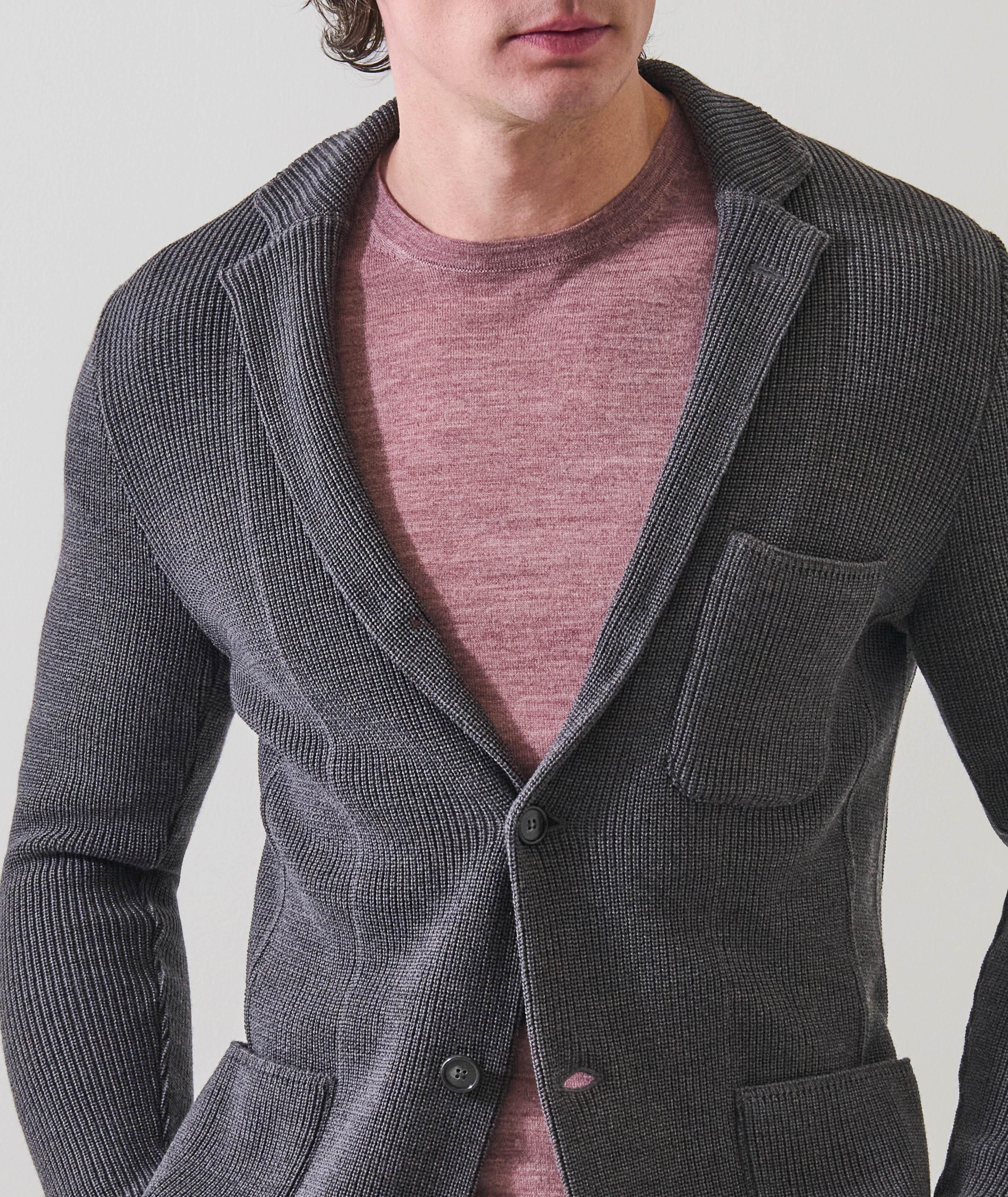 Stitched Merino Knit Sport Jacket image 3