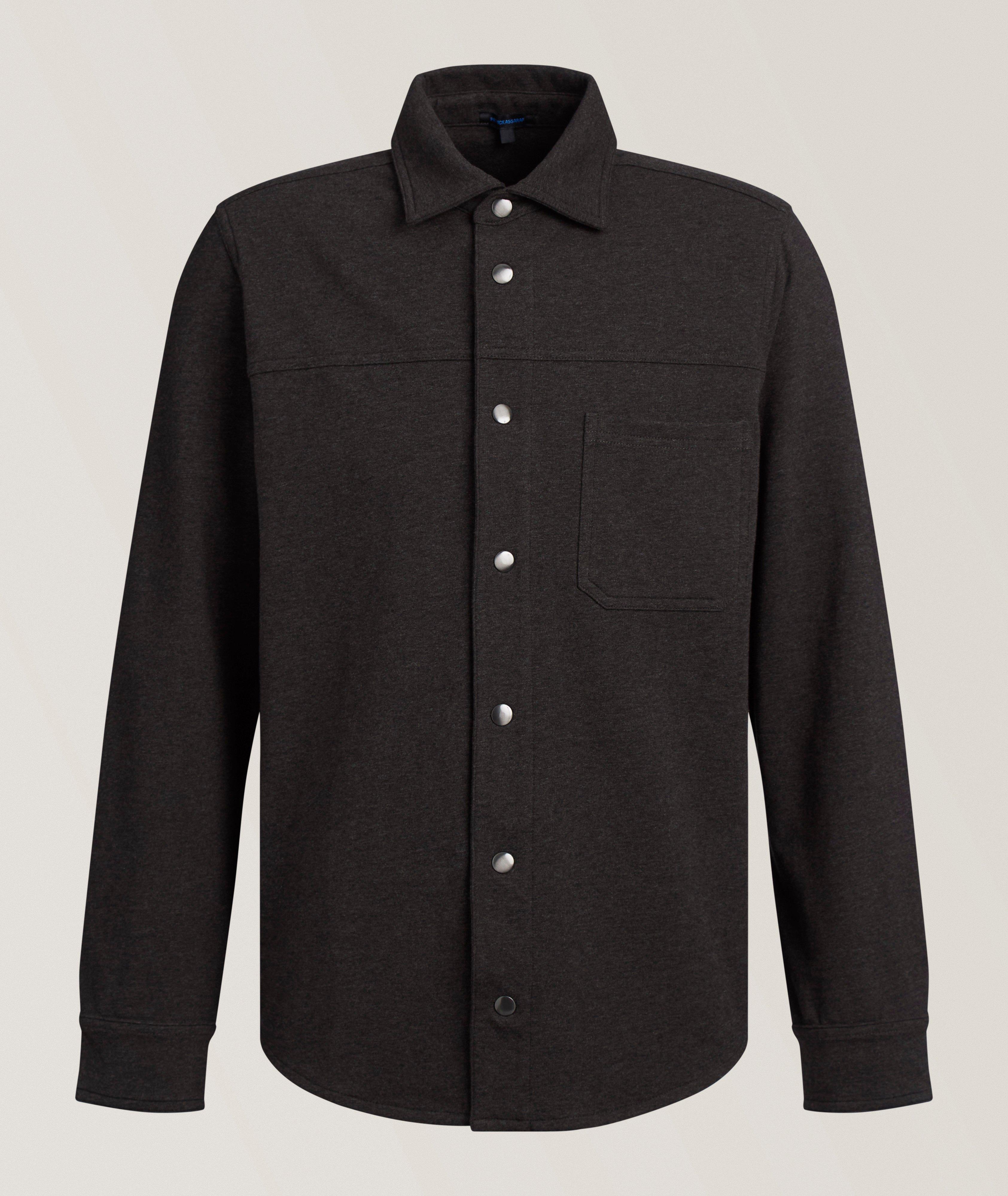 Patrick Assaraf Stretch-Pima Cotton Snap Overshirt 