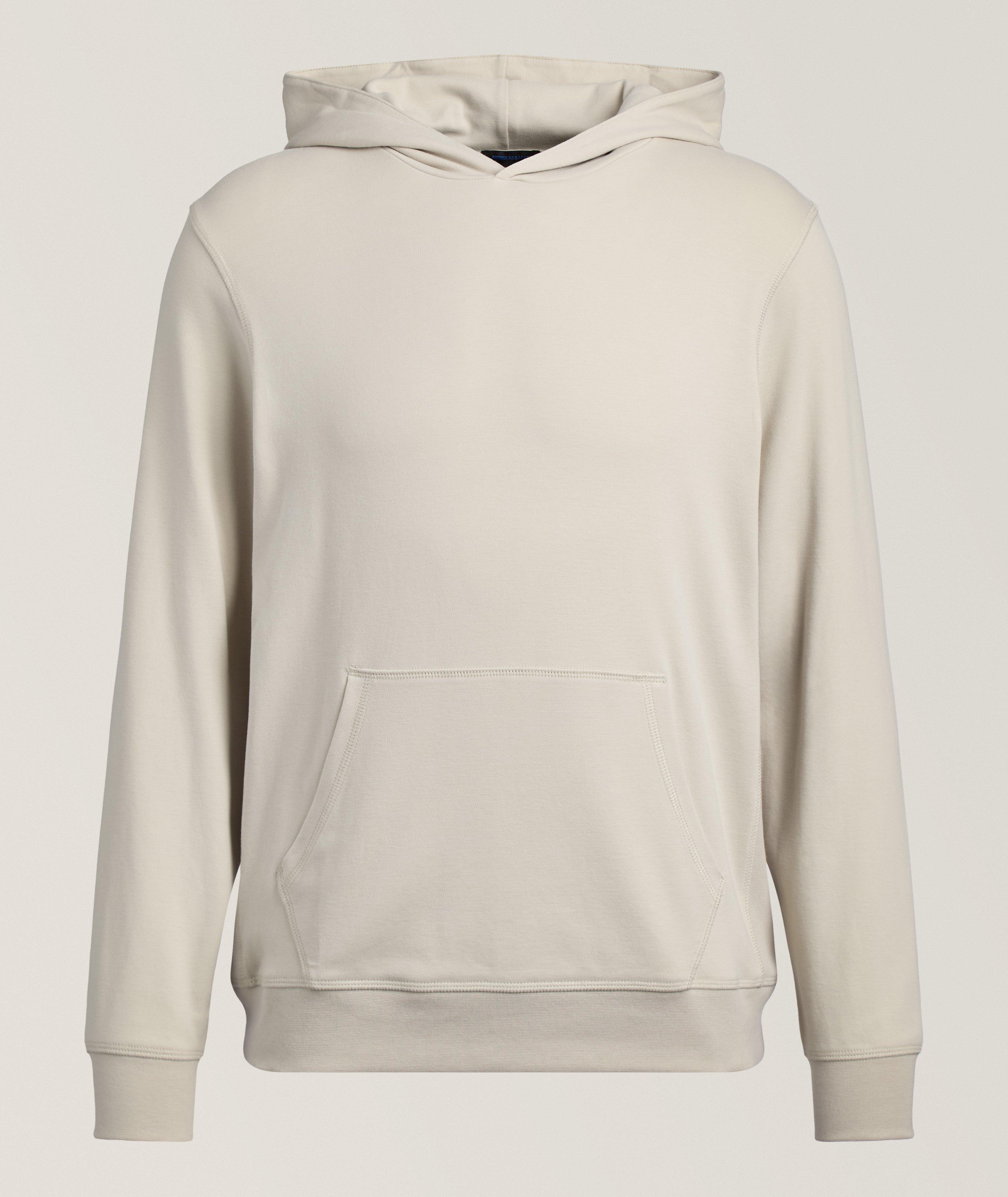 Patrick Assaraf Sweatshirt à enfiler coton pima-extensible suédé