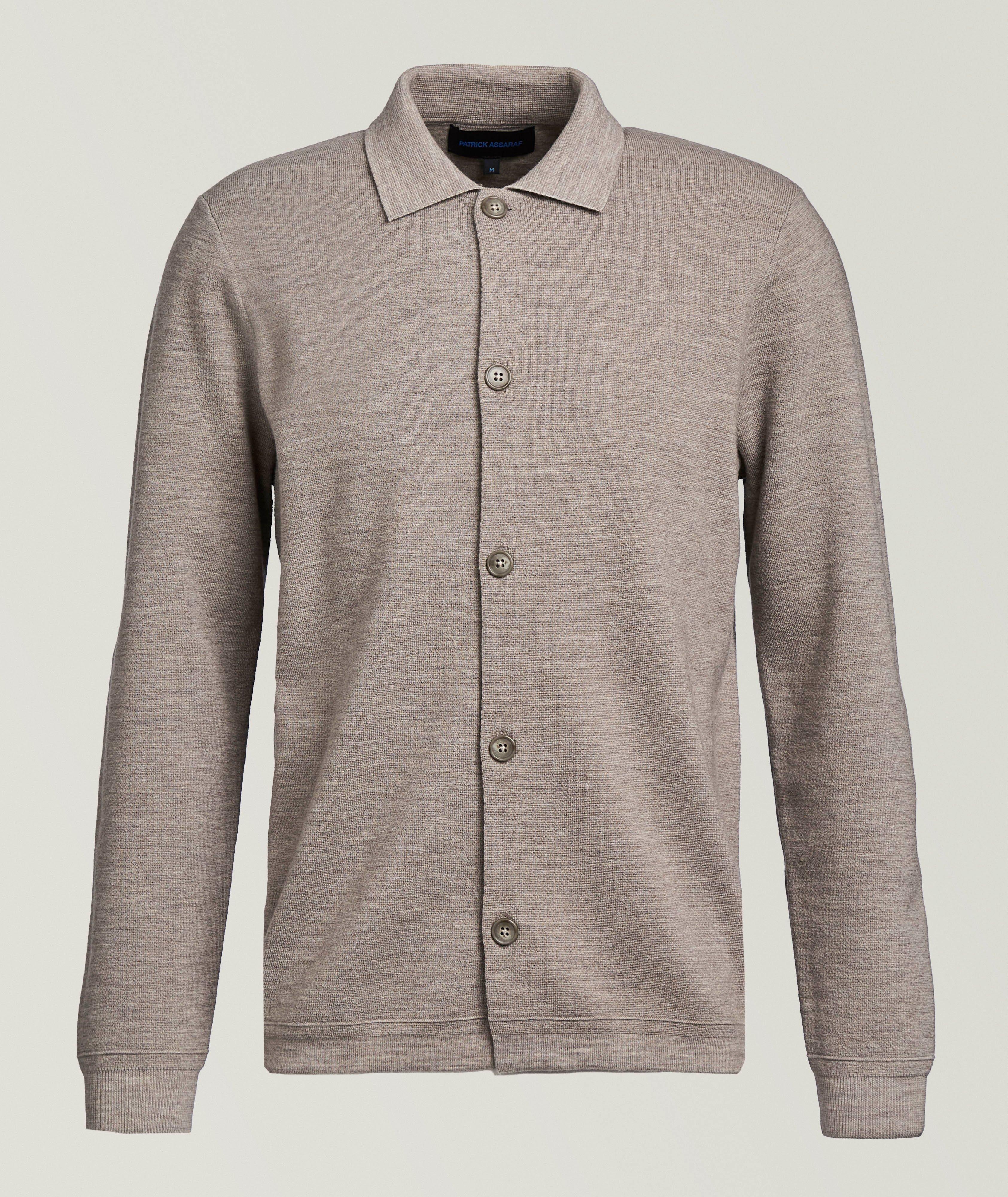 Patrick Assaraf Milano Stitch Button Overshirt