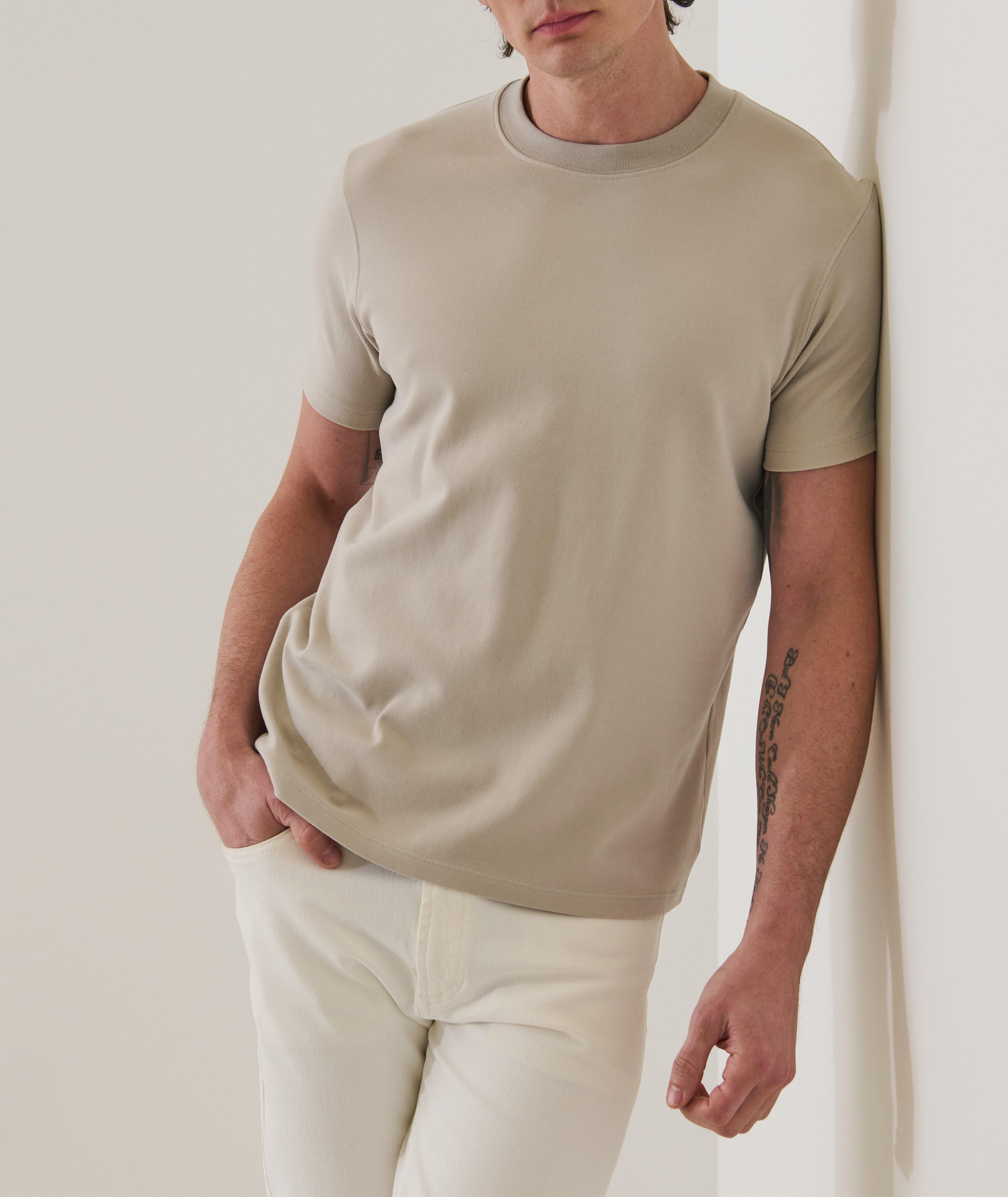 Stretch-Pima Cotton Brushed T-Shirt image 5