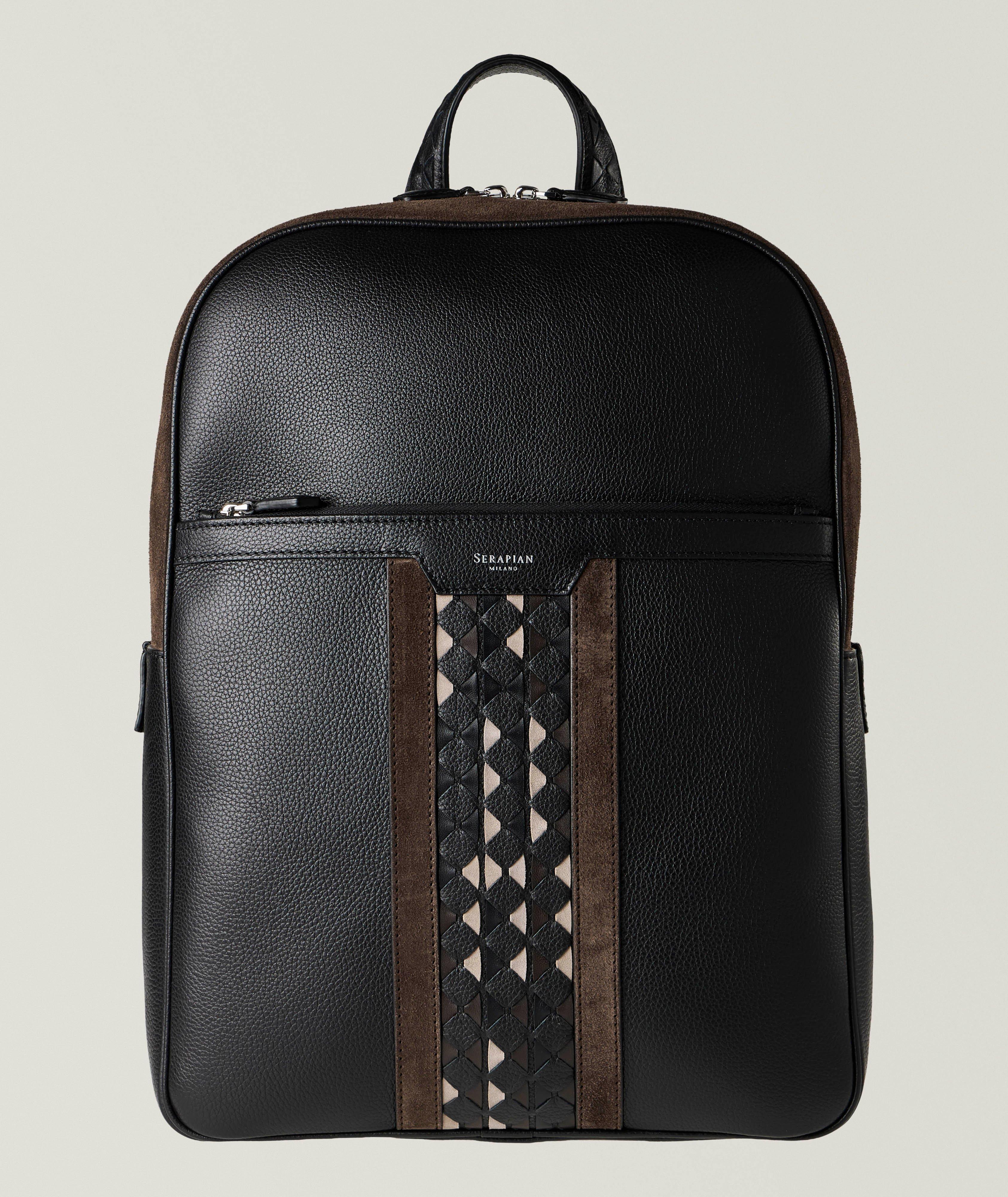 Two-Tone Cachemire Leather Mosaico Backpack image 0